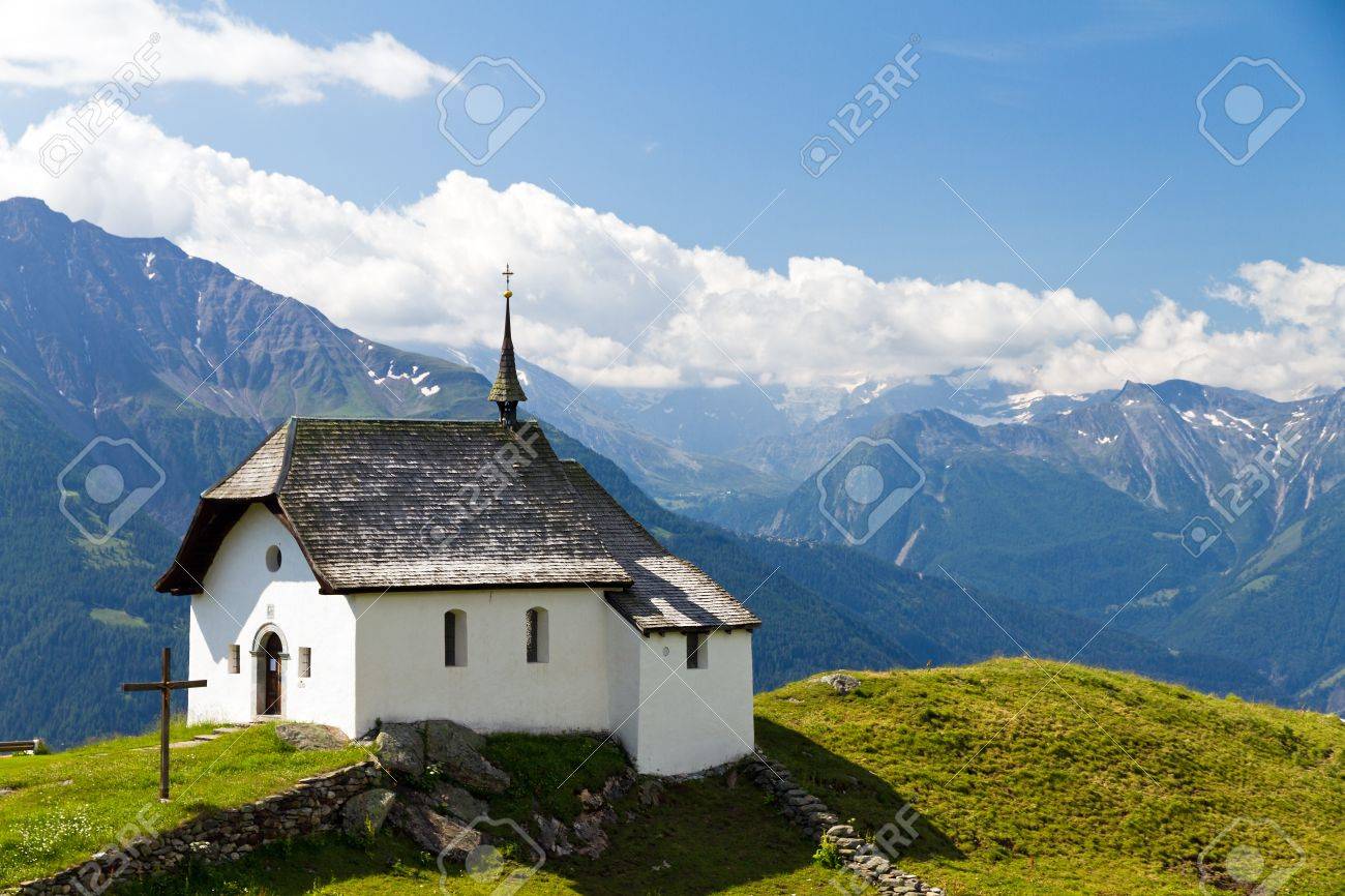 Little Church In The Mountains Of The Swiss Alps On A Beautiful Day Stock Photo Picture And Royalty Free Image Image 15373930