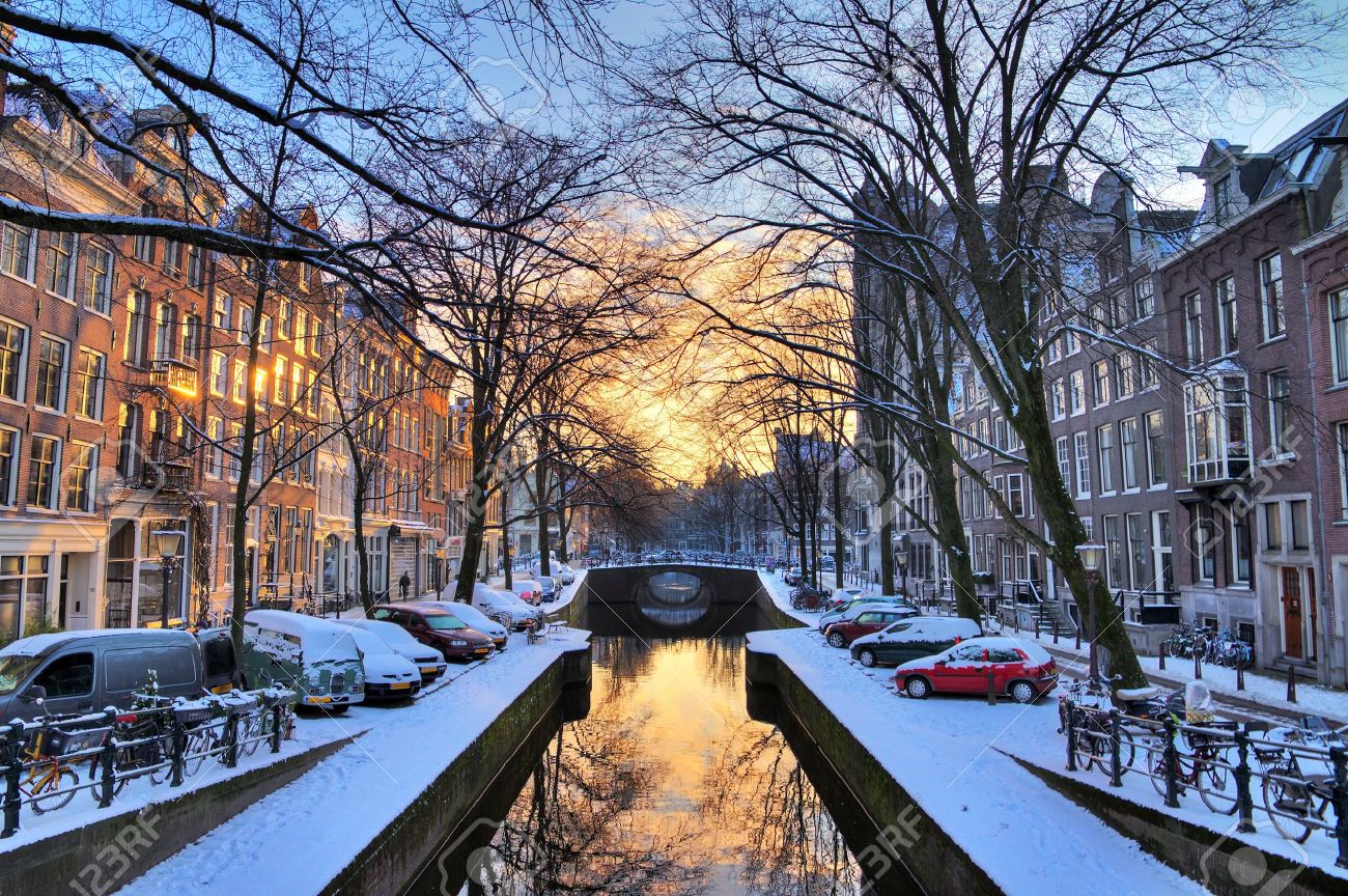 Beautiful Early Morning Winter View On One Of The City Canals Stock Photo Picture And Royalty Free Image Image 19319173