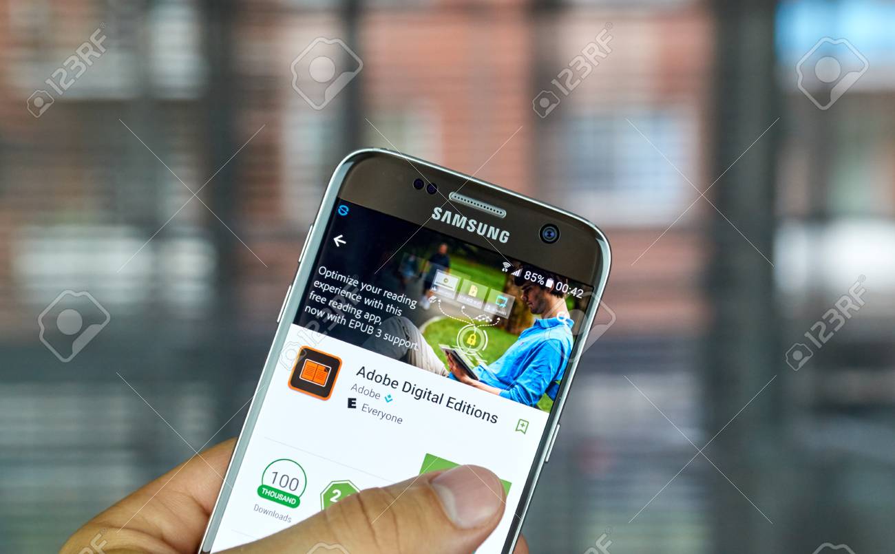 Montreal Canada July 2016 Adobe Digital Editions App On