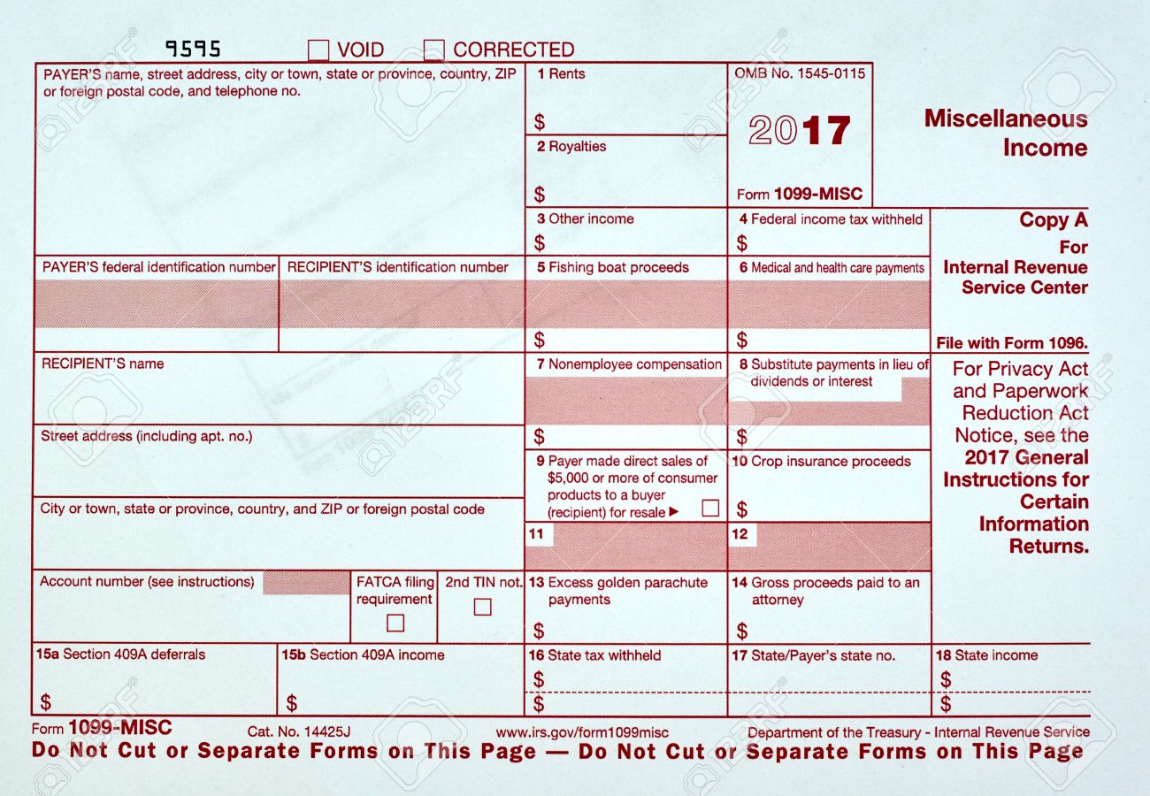 1099 miscellanious income tax form 1099 misc stock photo picture how to correct a 1099 misc form