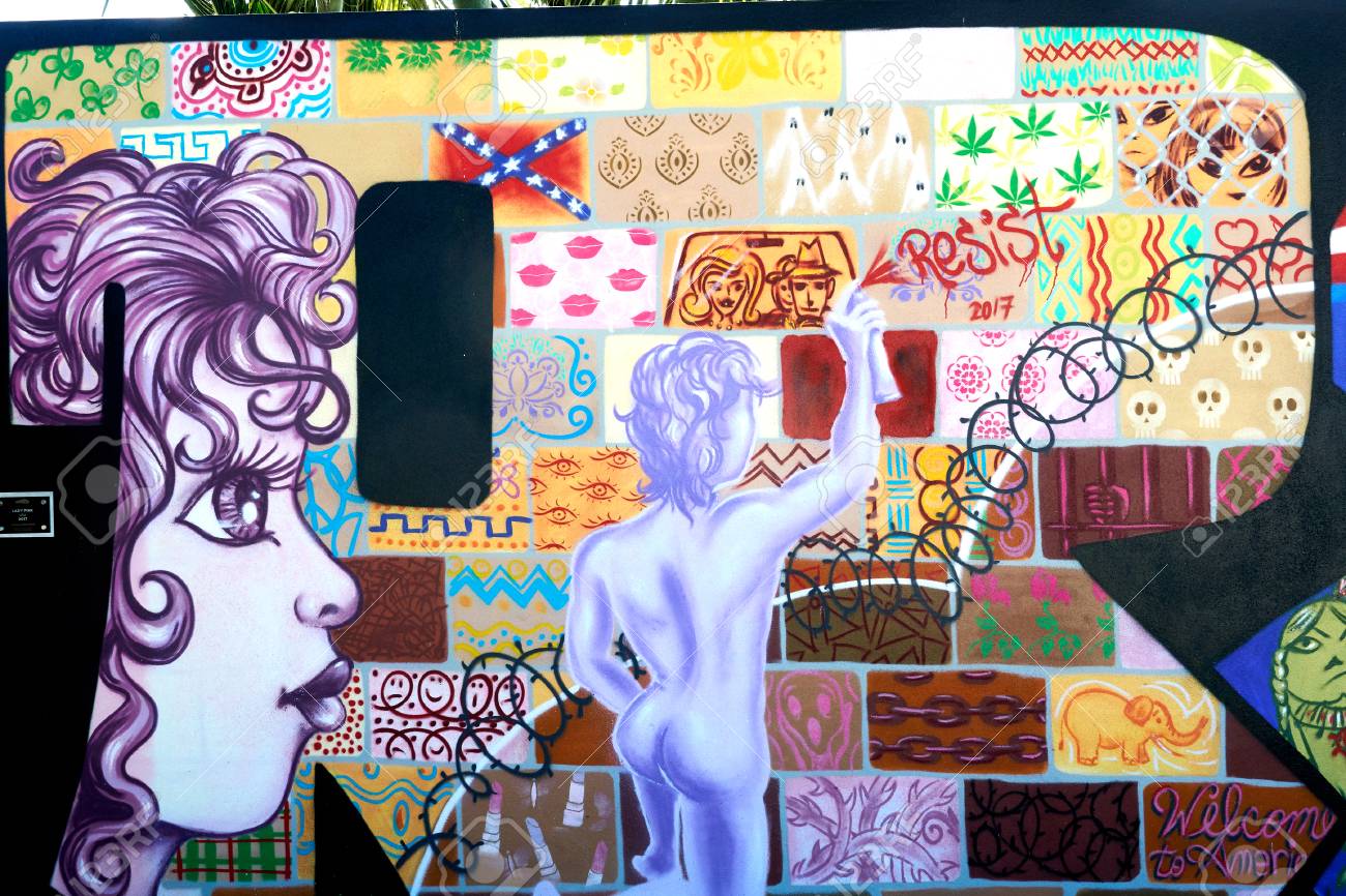 Miami Usa August 22 2018 Wynwood Walls Miami Graffiti Artist Stock Photo Picture And Royalty Free Image Image 109527694