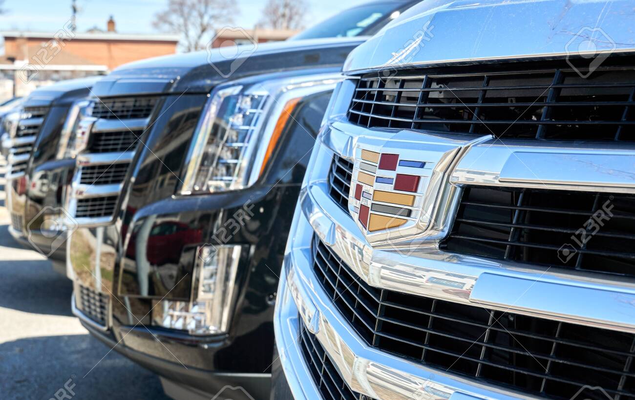montreal canada april 4 2020 cadillac escalade black car stock photo picture and royalty free image image 147689443 123rf com