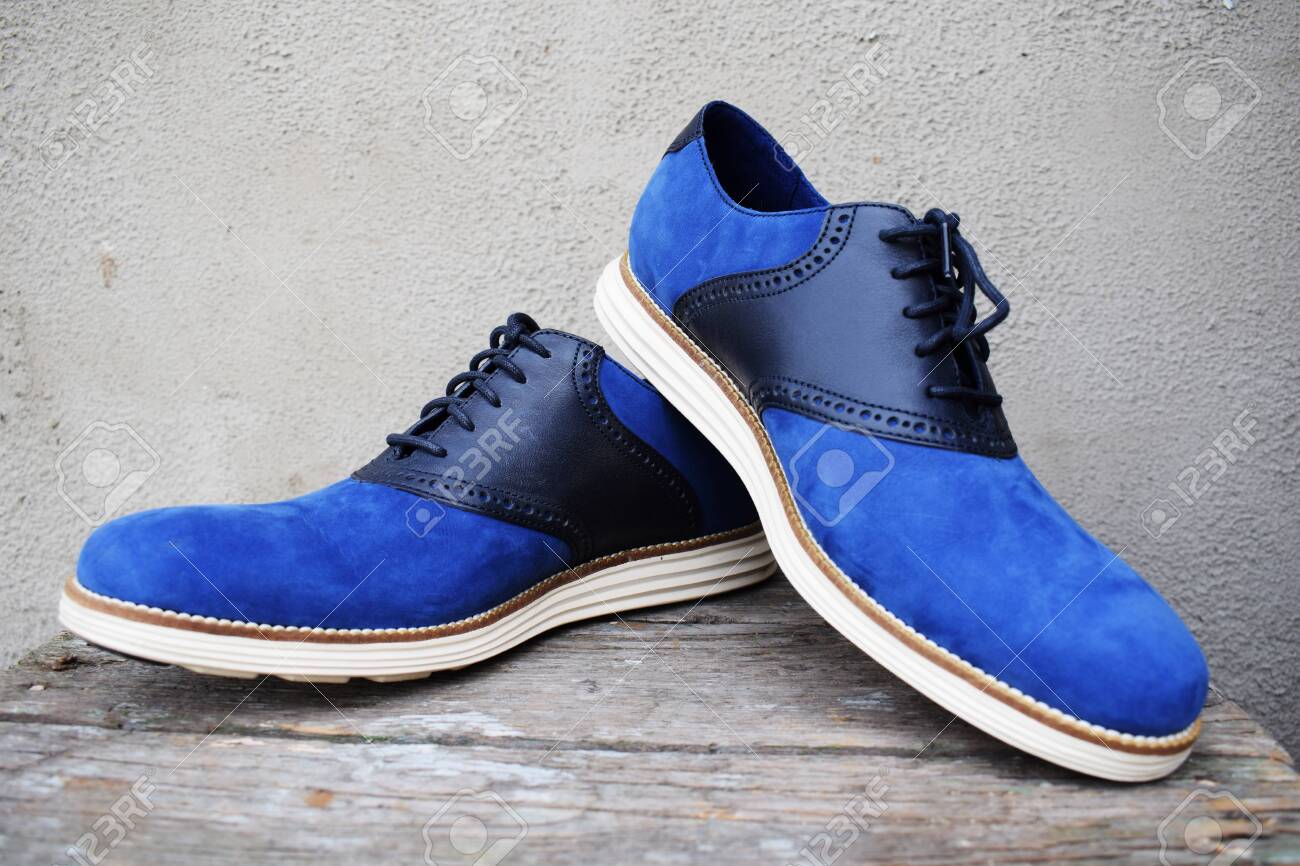 blue shoes white sole