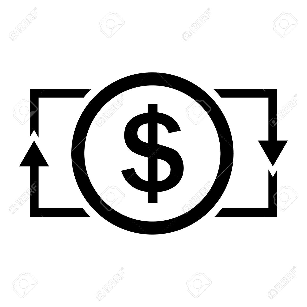 Cost Reduction Icon Illustration. Dollar Down Icon Vector. Royalty Free  SVG, Cliparts, Vectors, and Stock Illustration. Image 164282608.