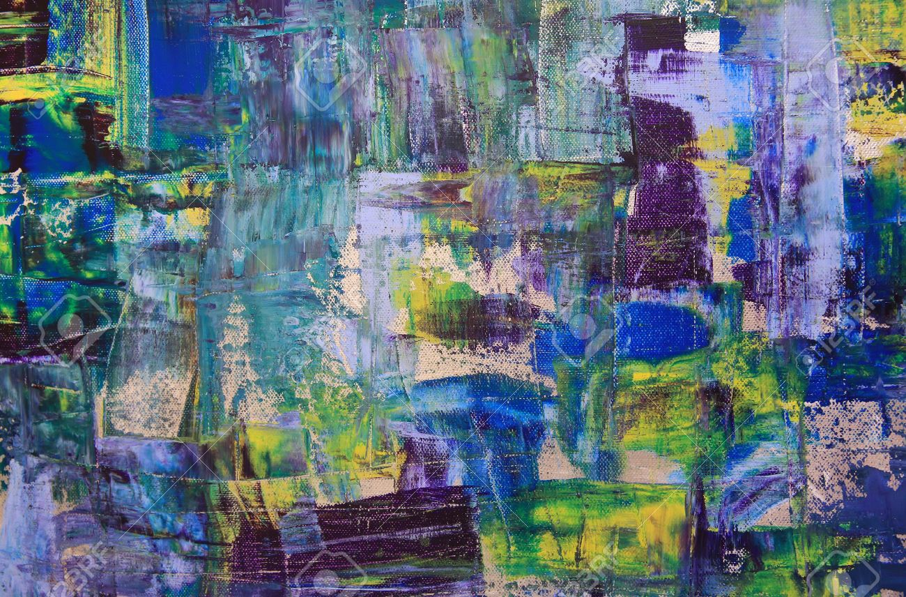 Hintergrund Der Abstrakten Kunst. Ölgemälde Auf Leinwand. Bunte ... Hintergrund Der Abstrakten Kunst. Ölgemälde Auf Leinwand. Bunte ...