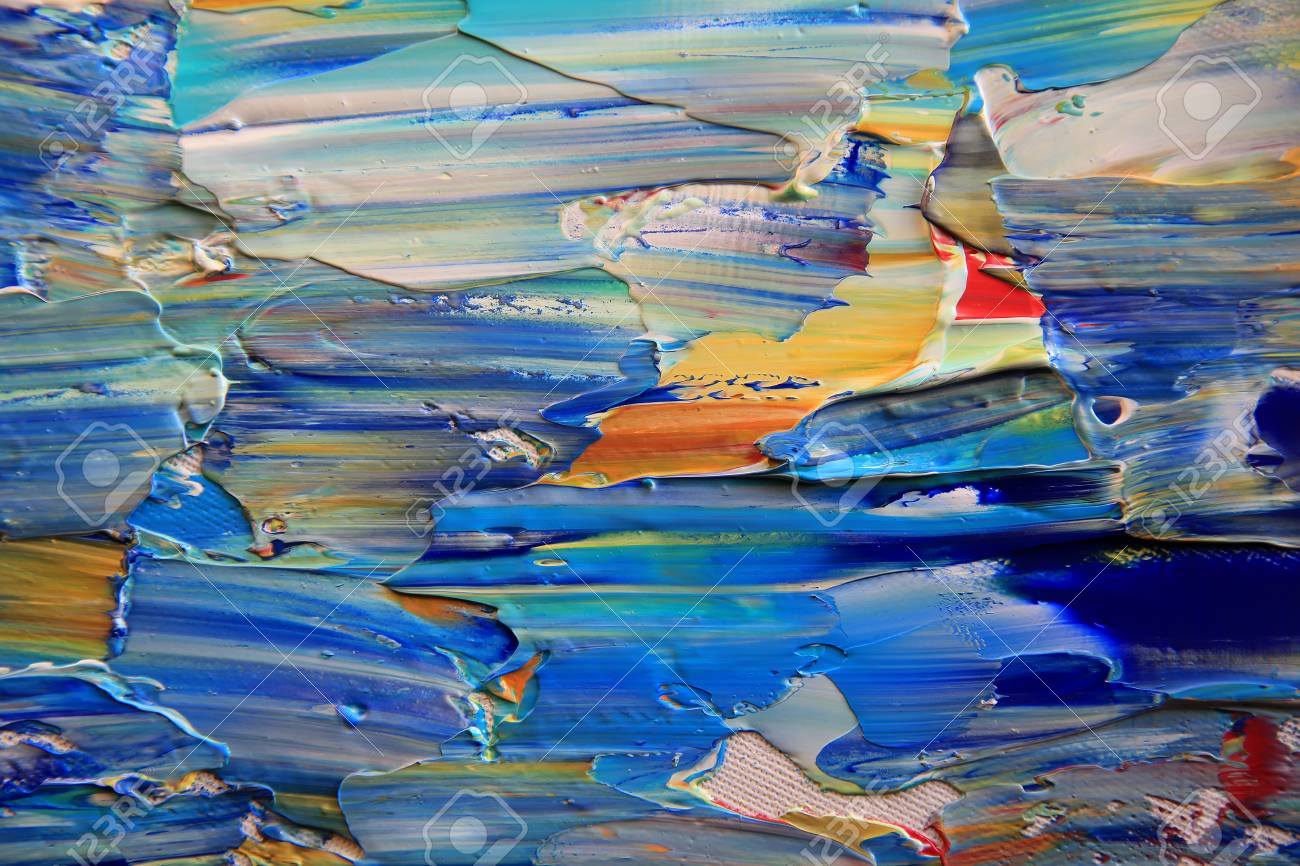 アクリル絵の具のアート抽象的なペイントの写真素材・画像素材 Image
