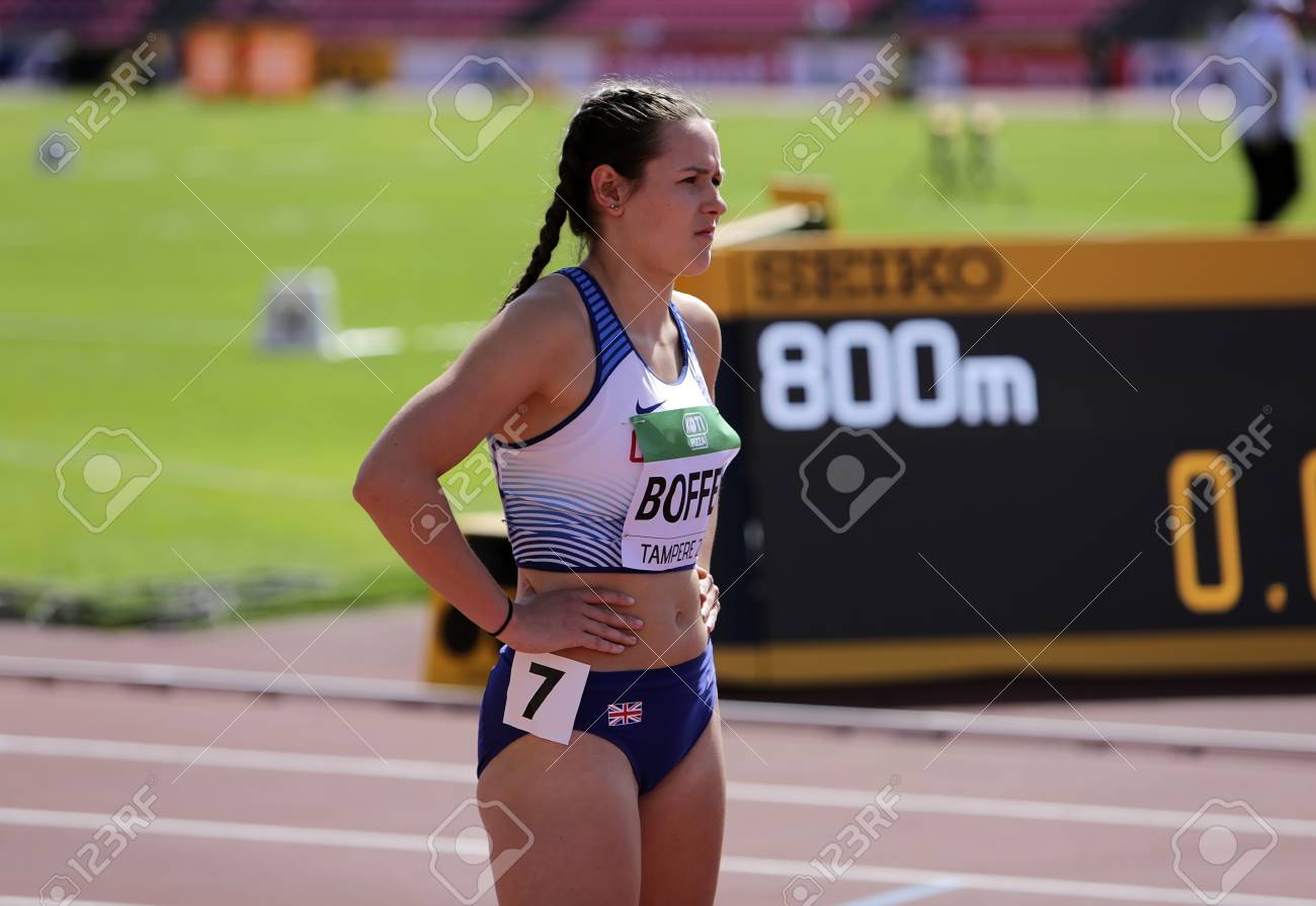 Tampere Finland July 10 Isabelle Boffey From Great Britain On The 800 Metres Semi Final At The Iaaf World U20 Championships In Tampere Finland On July 10 2018 Stock Photo Picture And Royalty