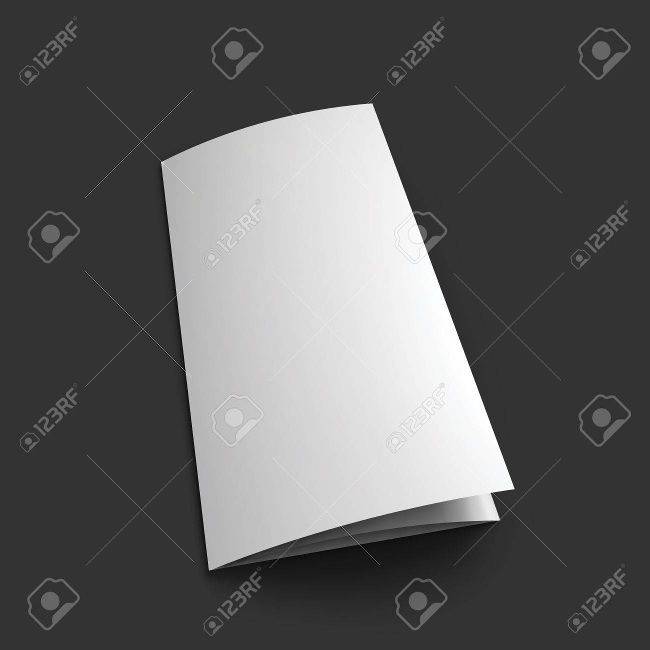 blank trifold paper brochure mockup template royalty free cliparts