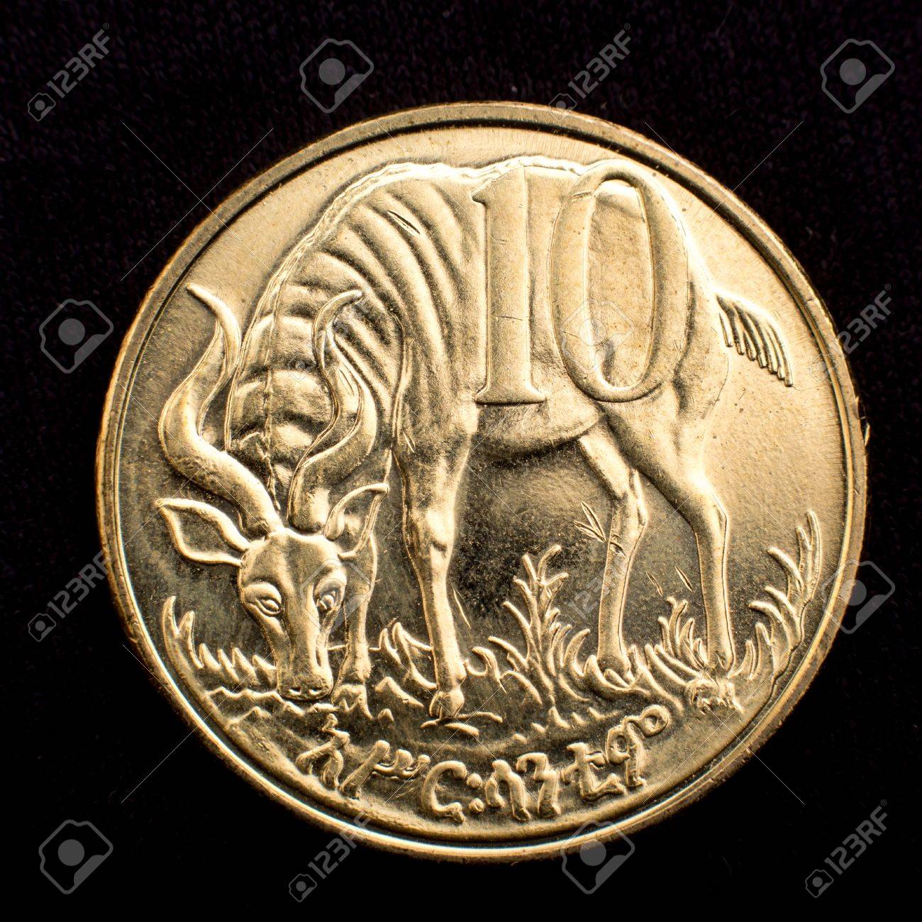 에티오피아 10 센트 동전 얼굴에 영양의 그림 로열티 무료 사진, 그림, 이미지 그리고 스톡포토그래피. Image 20708685