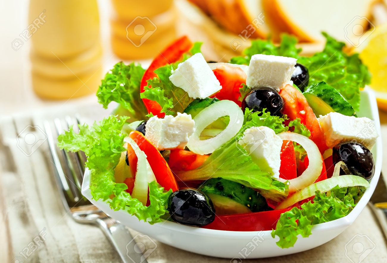 Greek salad with cheese Greek salad with cheese