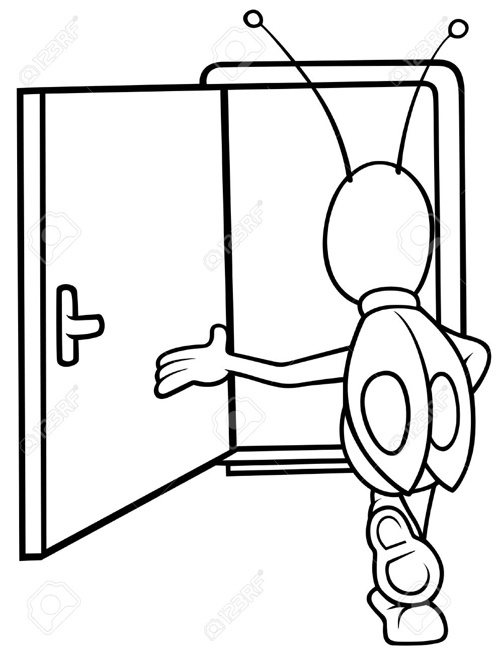 Open Door Black And White Open Door Black And White