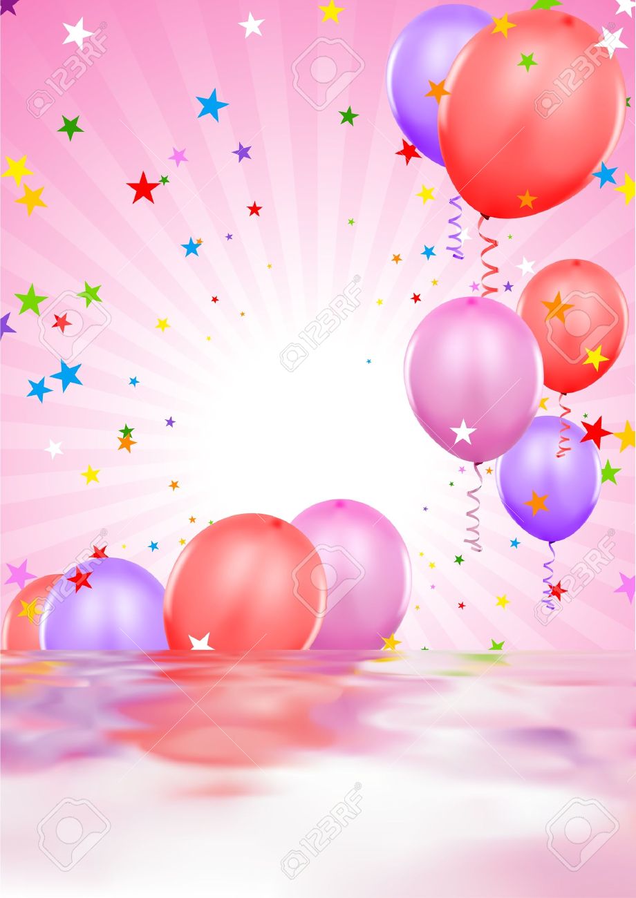 party balloons background illustration with rippling effect balloon effect