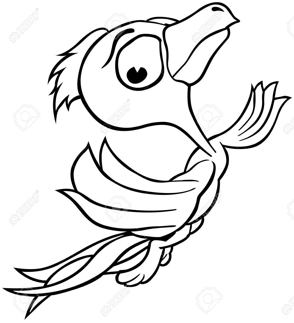 飛んでいる鳥 概説漫画イラスト ベクトルのイラスト素材 ベクタ Image