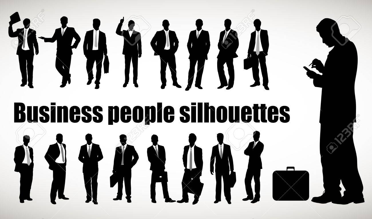 ビジネスマンのシルエットのイラスト素材 ベクタ Image