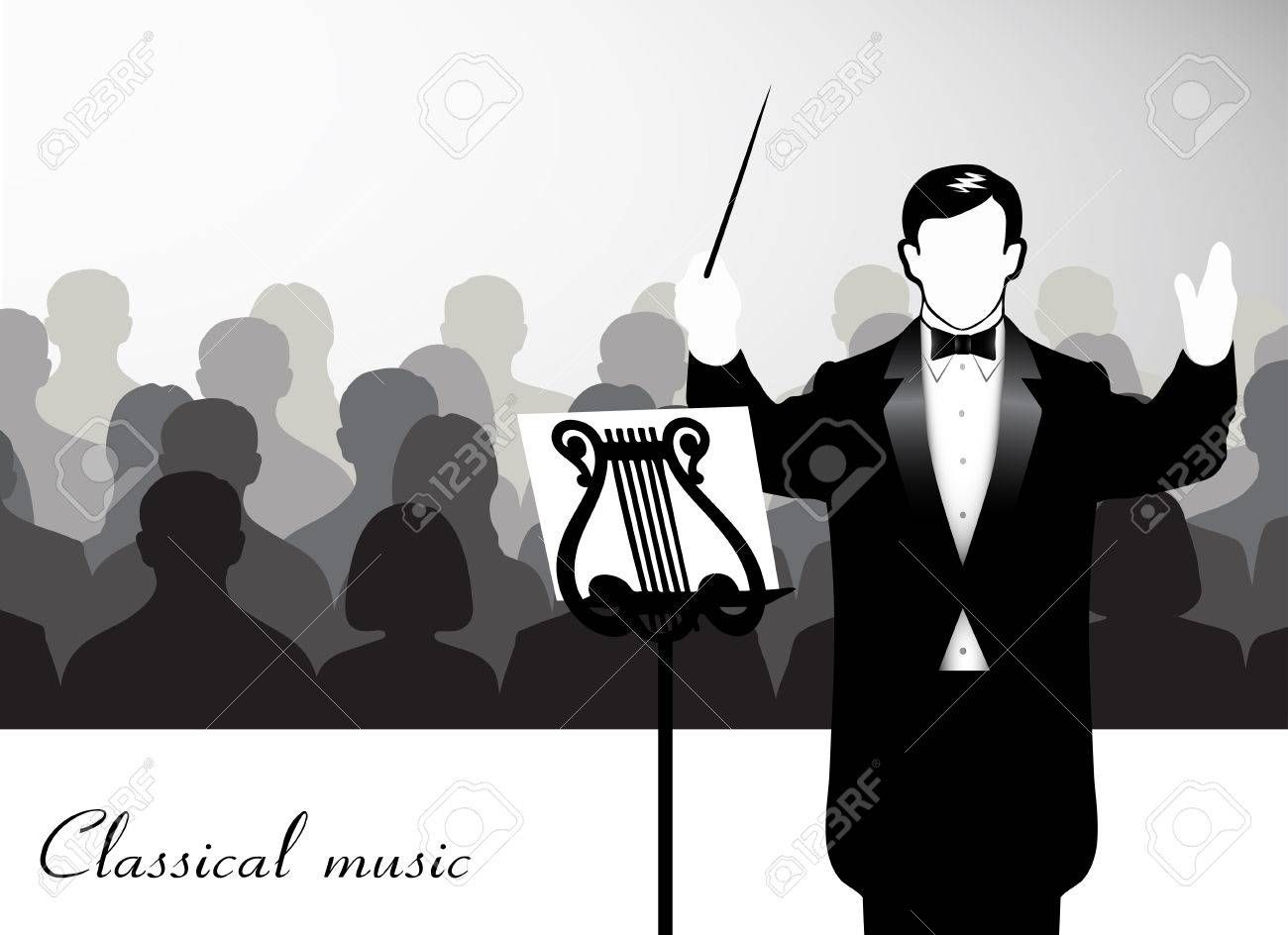 オーケストラの指揮者の管理のイラスト素材 ベクタ Image