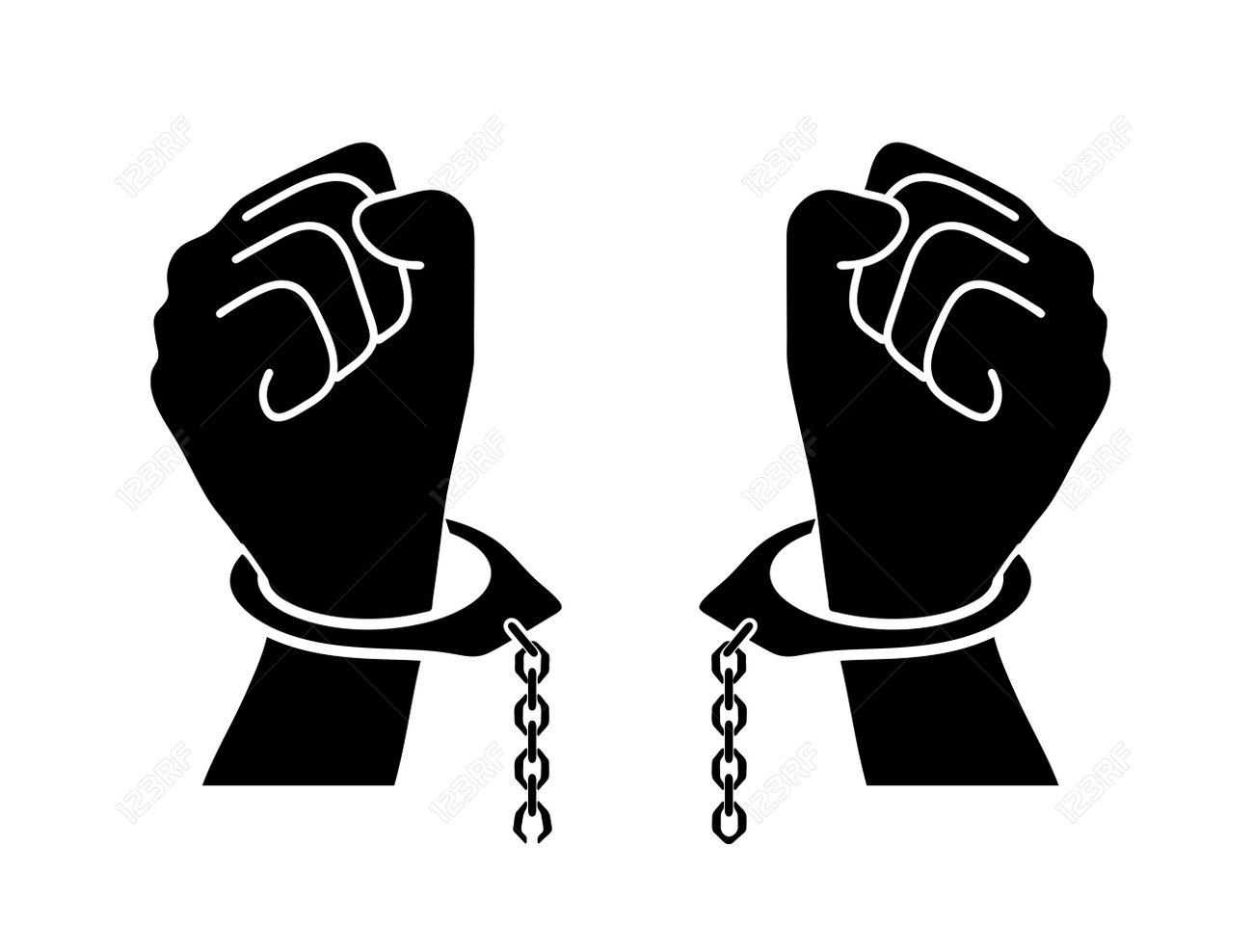 Chains Broken Off By Hands Royalty Free Cliparts Vectors And Stock Illustration Image 27895467