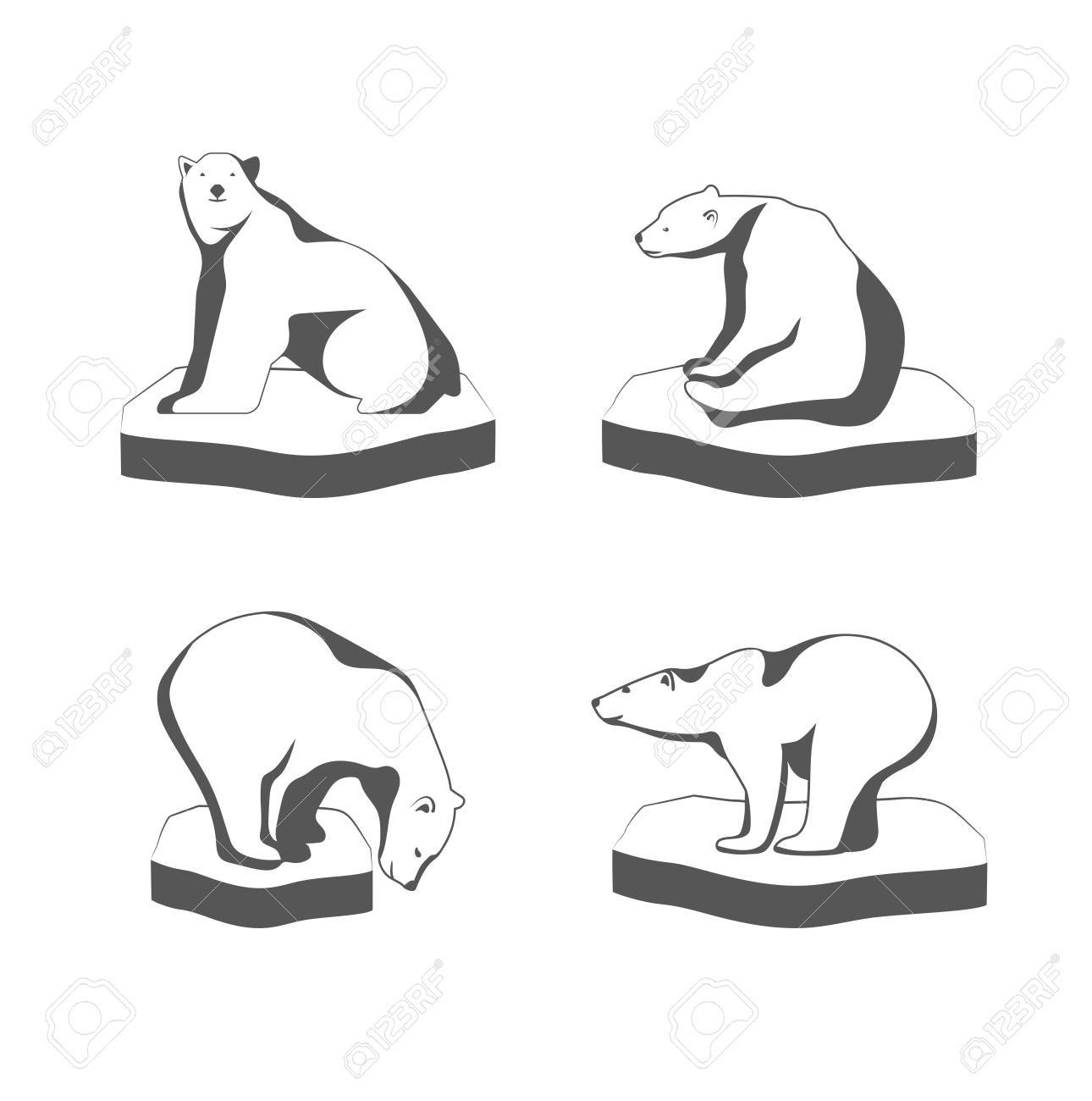 シロクマは北極のシンボルを氷に座っています のイラスト素材 ベクタ Image シロクマは北極のシンボルを氷に座っています のイラスト素材 ベクタ Image