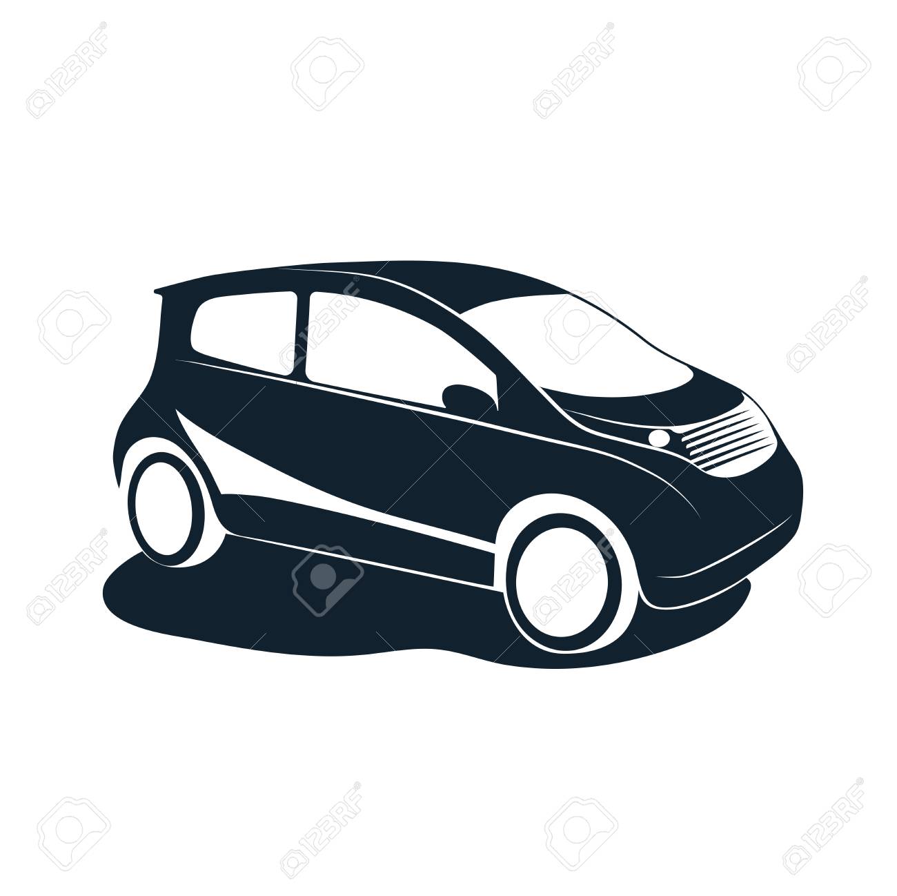 車ベクトルイラストのシルエット のイラスト素材 ベクタ Image