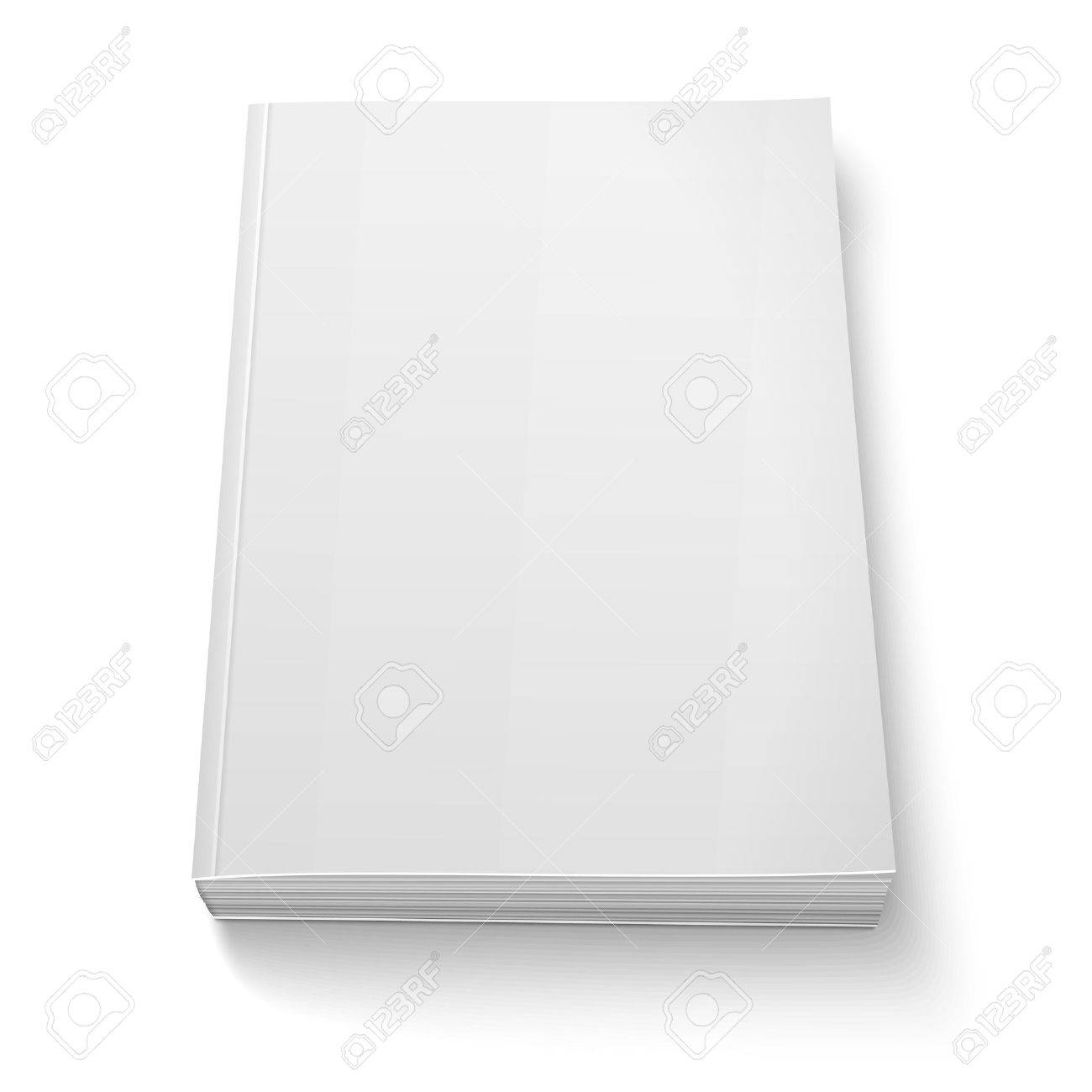blank softcover book template on white royalty free cliparts