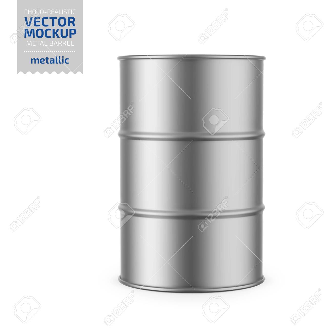 Download Gray Metallic Barrel Mockup Template Royalty Free Cliparts Vectors And Stock Illustration Image 148049513