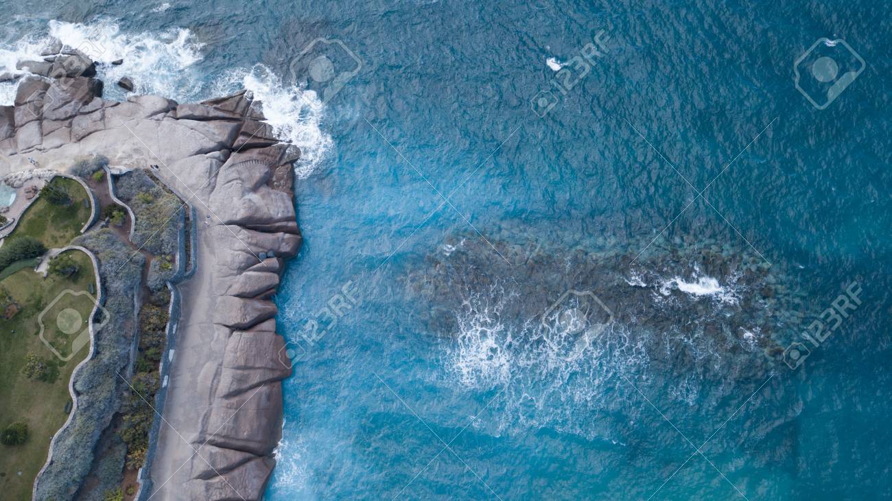 aerial view of tenerife island canary spain atlantic ocean drone