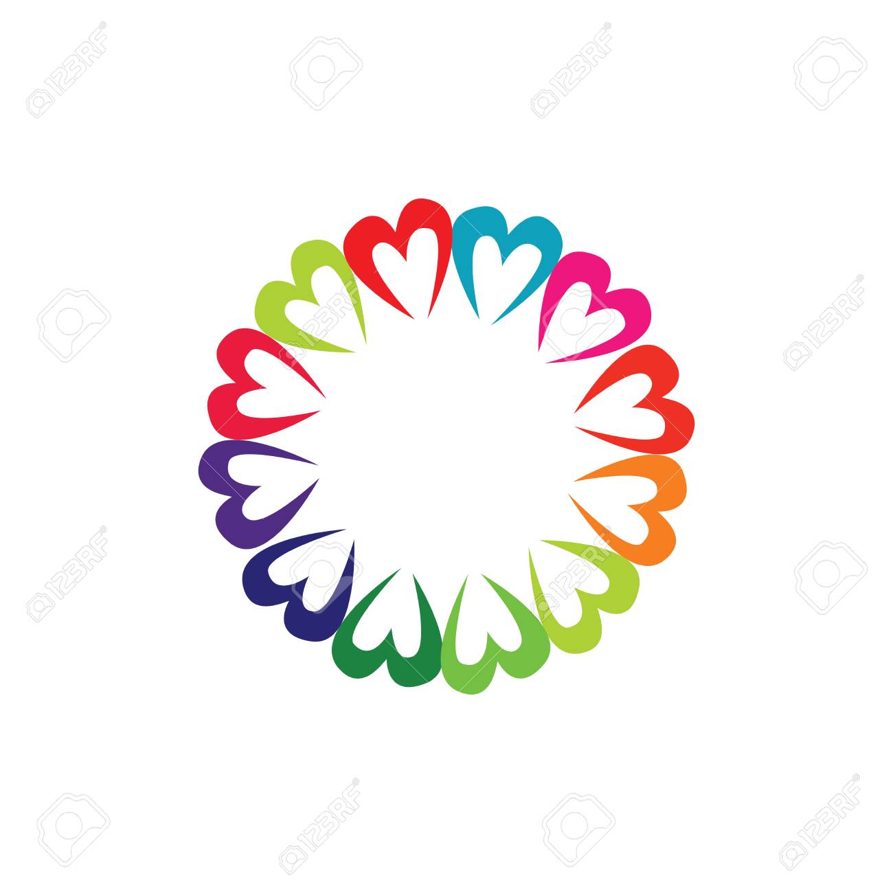love abstract circular logo template royalty free cliparts vectors