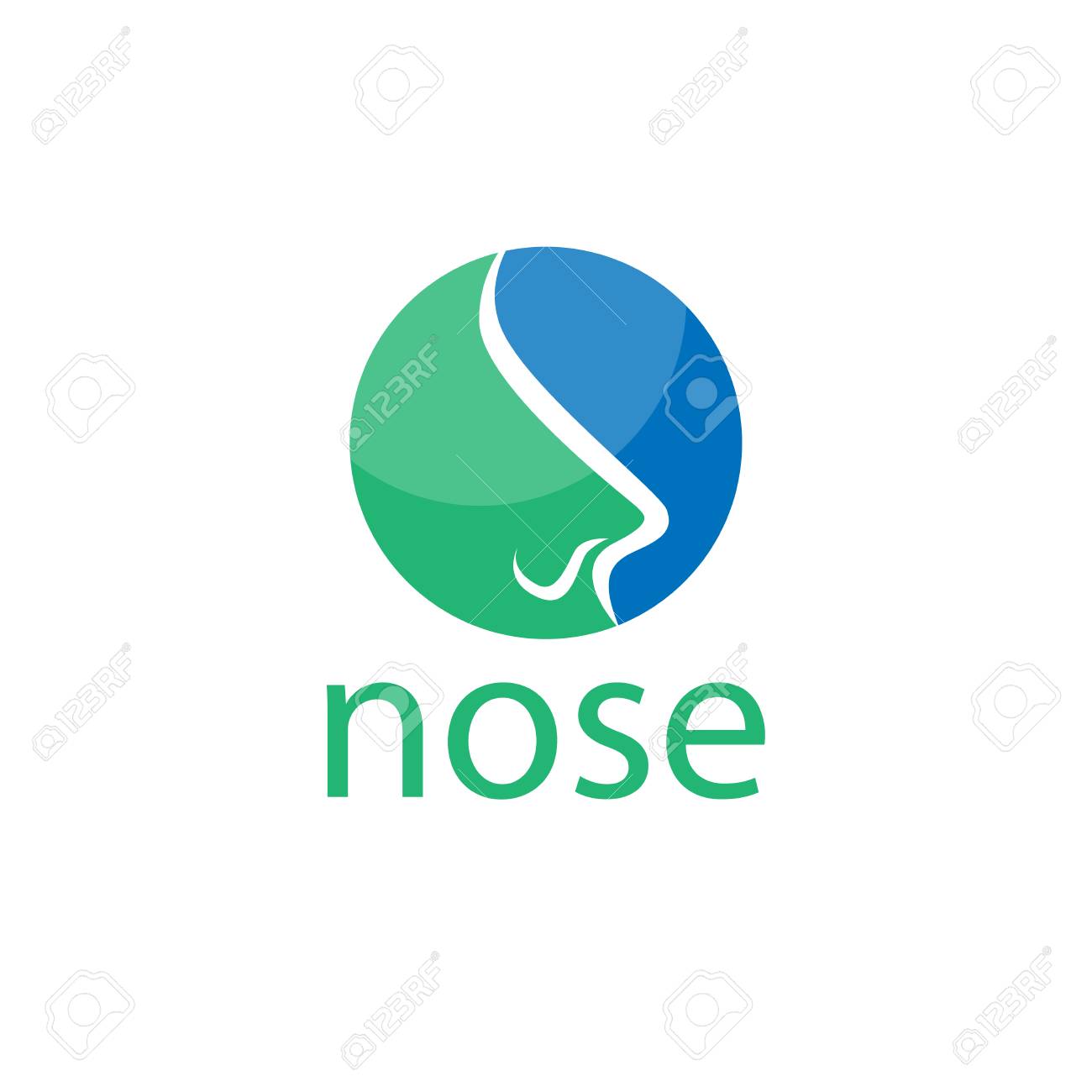 nose abstract logo vector element nose logo template royalty free