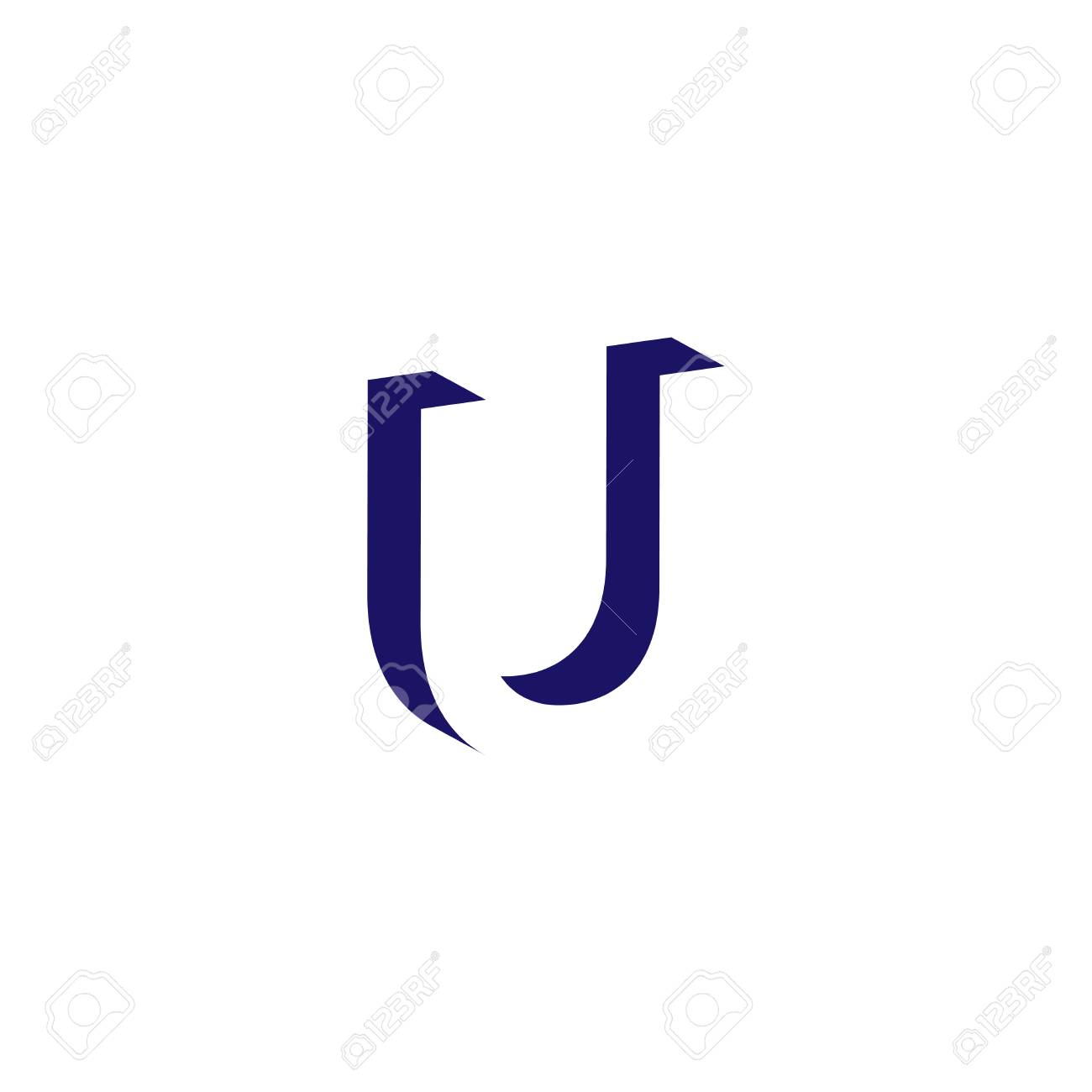 U Letter Logo In Negative Space Vector Template Stock Photo Picture And Royalty Free Image Image
