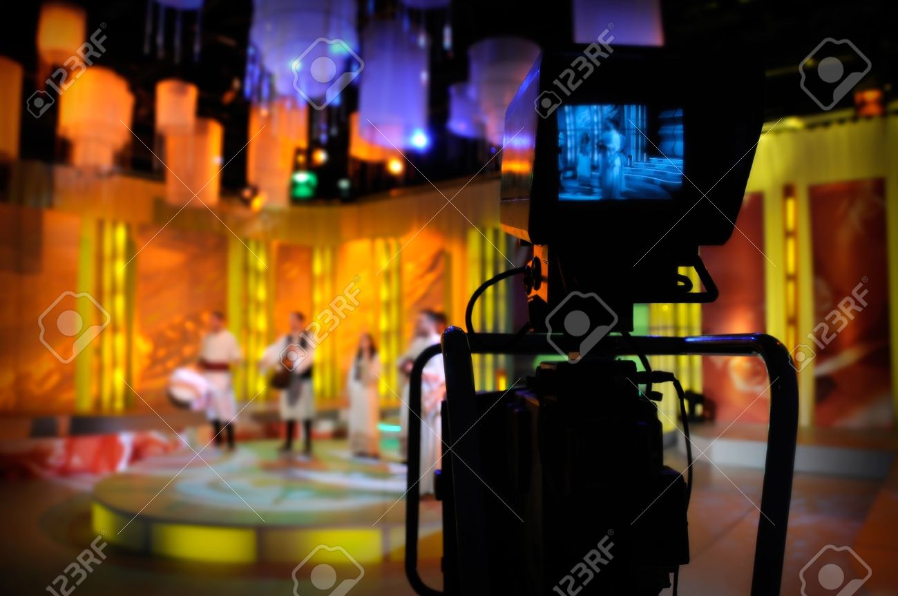Video Camera Viewfinder Recording Tv Show In Studio Stock Photo Picture And Royalty Free Image Image