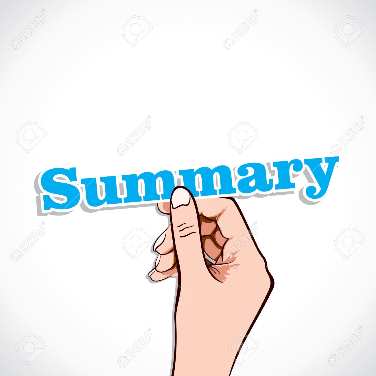 summary word in hand