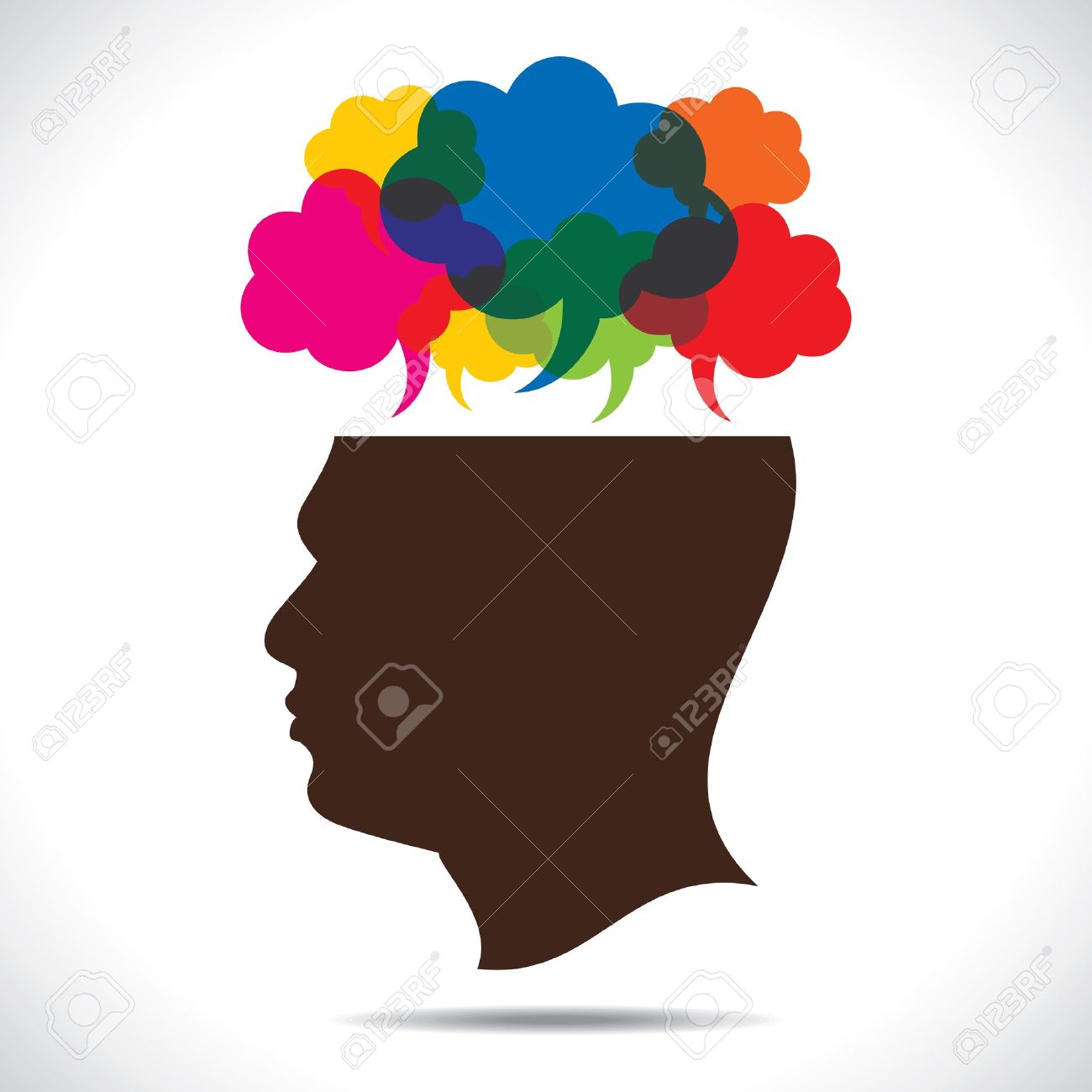 message bubble in human head stock vector - 17763195 message bubble in human head stock vector - 17763195