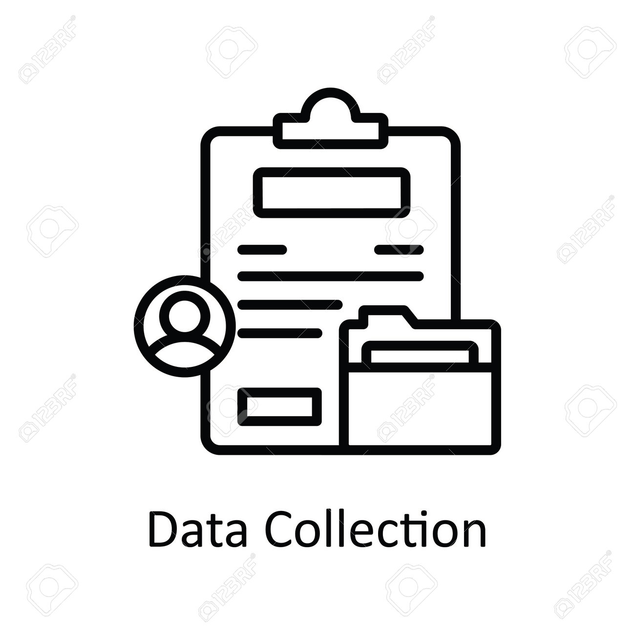 데이터 수집 벡터 개요 아이콘 디자인 그림 흰색 배경 EPS 10 파일의 데이터 분석 기호 로열티 무료 사진, 그림, 이미지 그리고  스톡포토그래피. Image 197669788