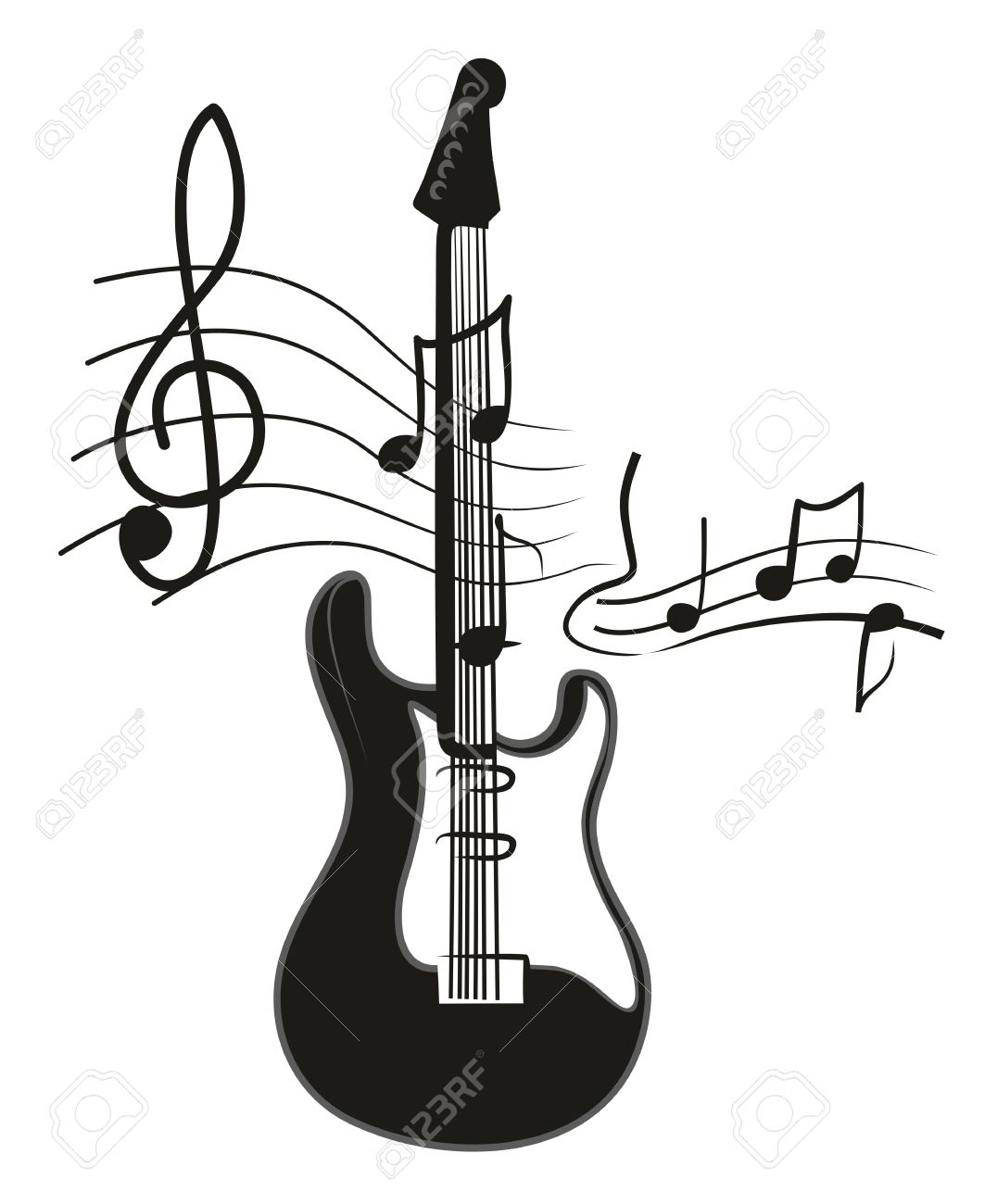 Featured image of post Notas Musicales Dibujos De Guitarra Las notas musicales y el pentagrama