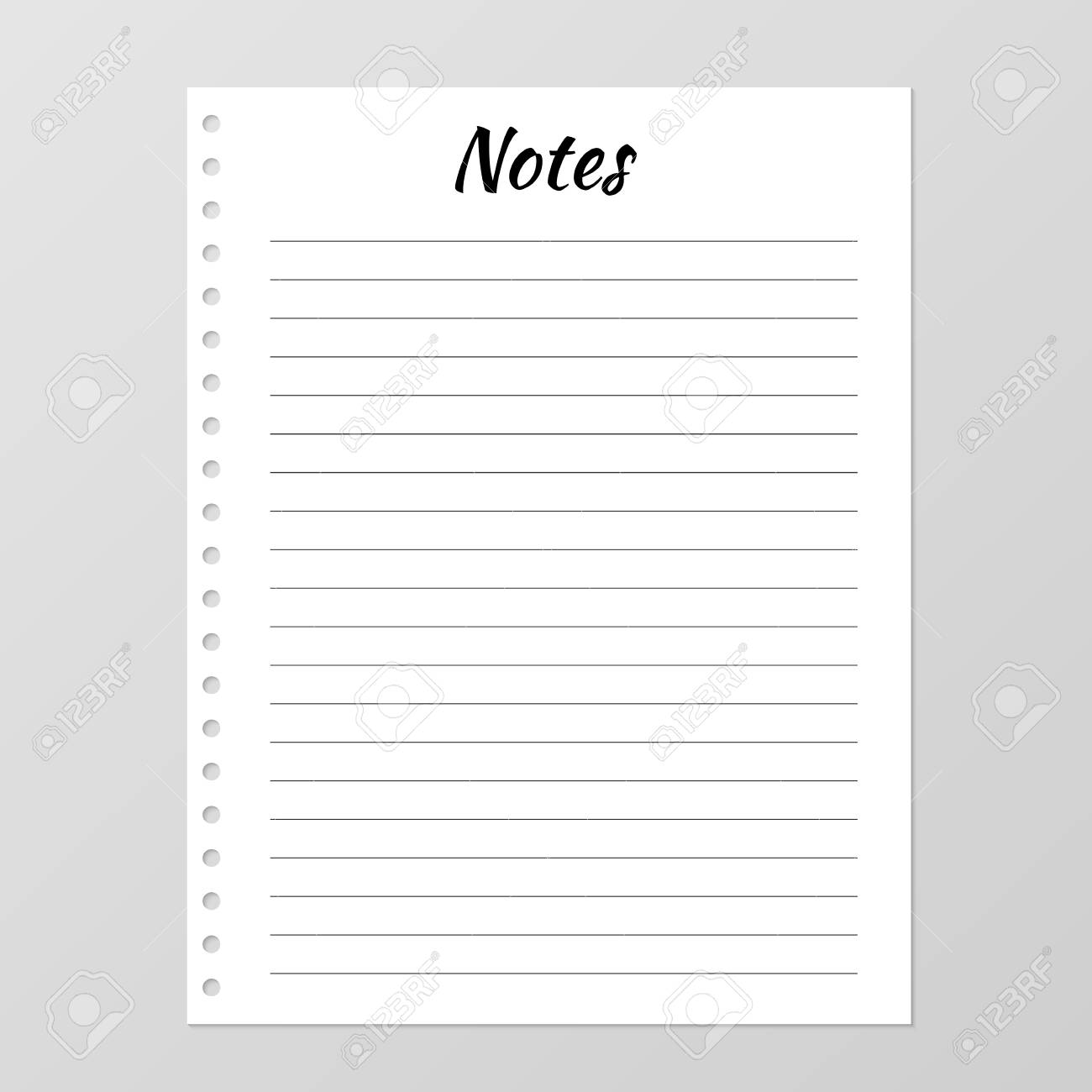Notes checklist template. Day-to-day planner web site. Coated paper sheet. Blank.. image regarding Daily Planner Page named Notes checklist template. Day by day planner web page. Covered paper sheet. Blank..