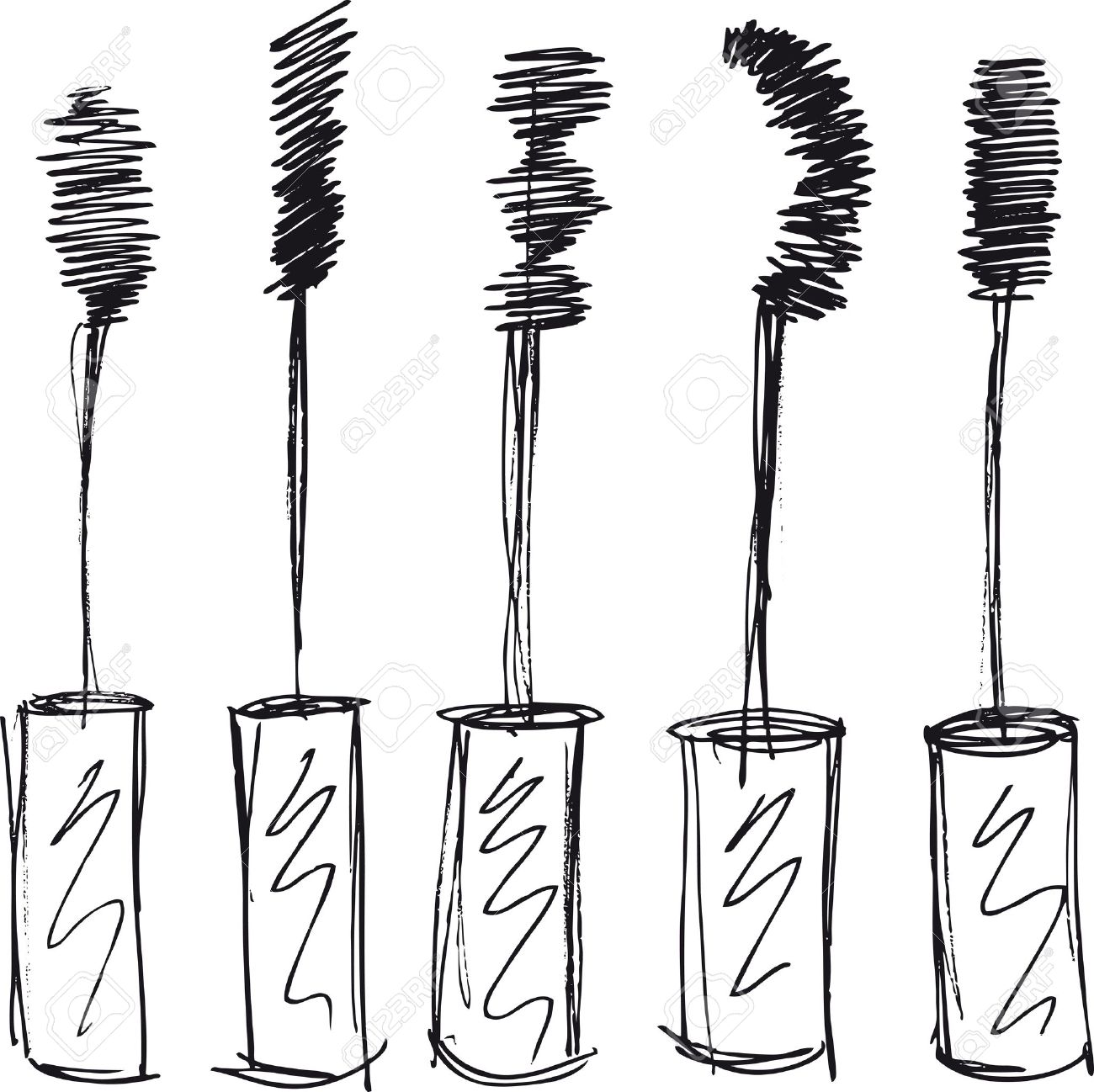 sketch of eyelash brush vector illustration royalty free cliparts eyelash brush