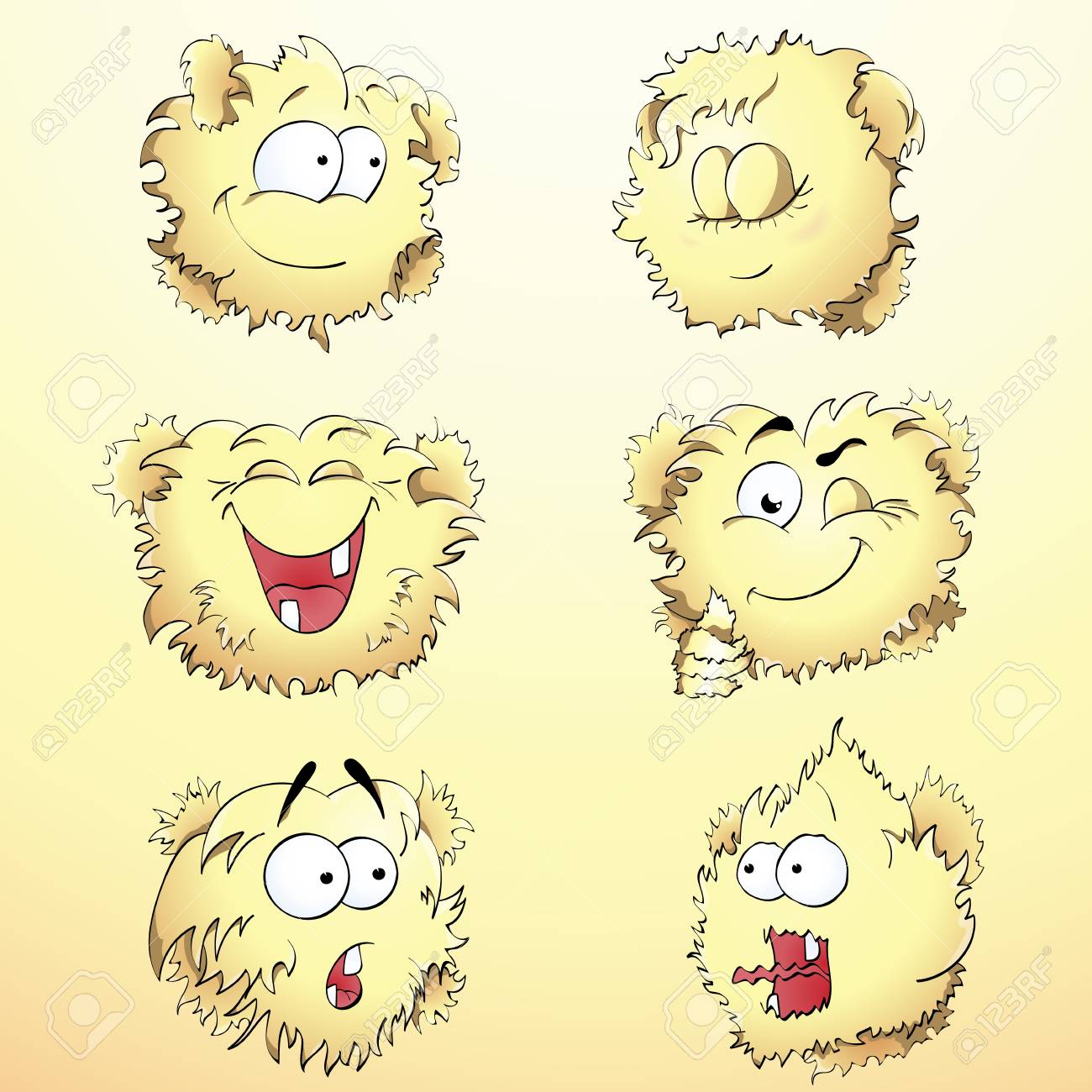 ジョジョ かわいいスマイリー セット のイラスト素材 ベクタ Image