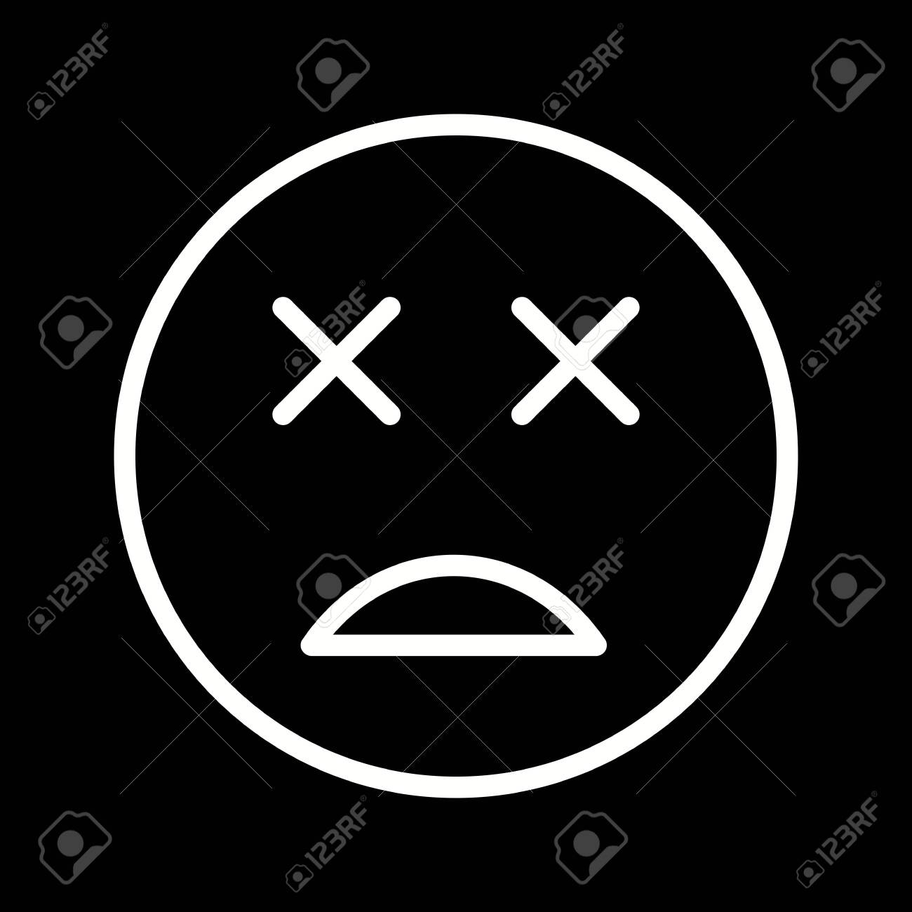 Vector Dead Emoji Icon Royalty Free Cliparts Vectors And Stock Illustration Image 116453243