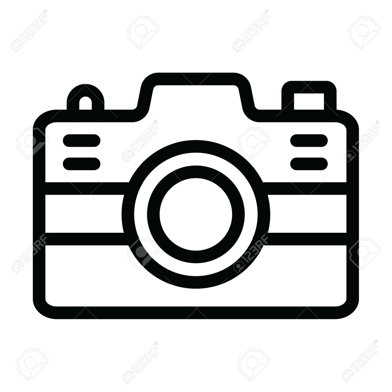 개인 및 상업적 사용을 위한 카메라 벡터 두꺼운 선 아이콘 로열티 무료 사진, 그림, 이미지 그리고 스톡포토그래피. Image  201878848