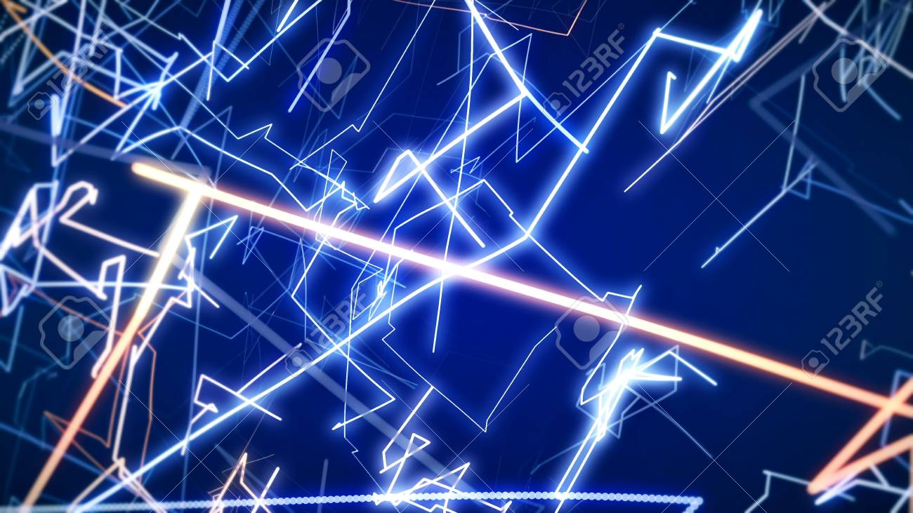 Cgi Motion Graphics With Sci Fi Fantasy And Neon Lines 3d