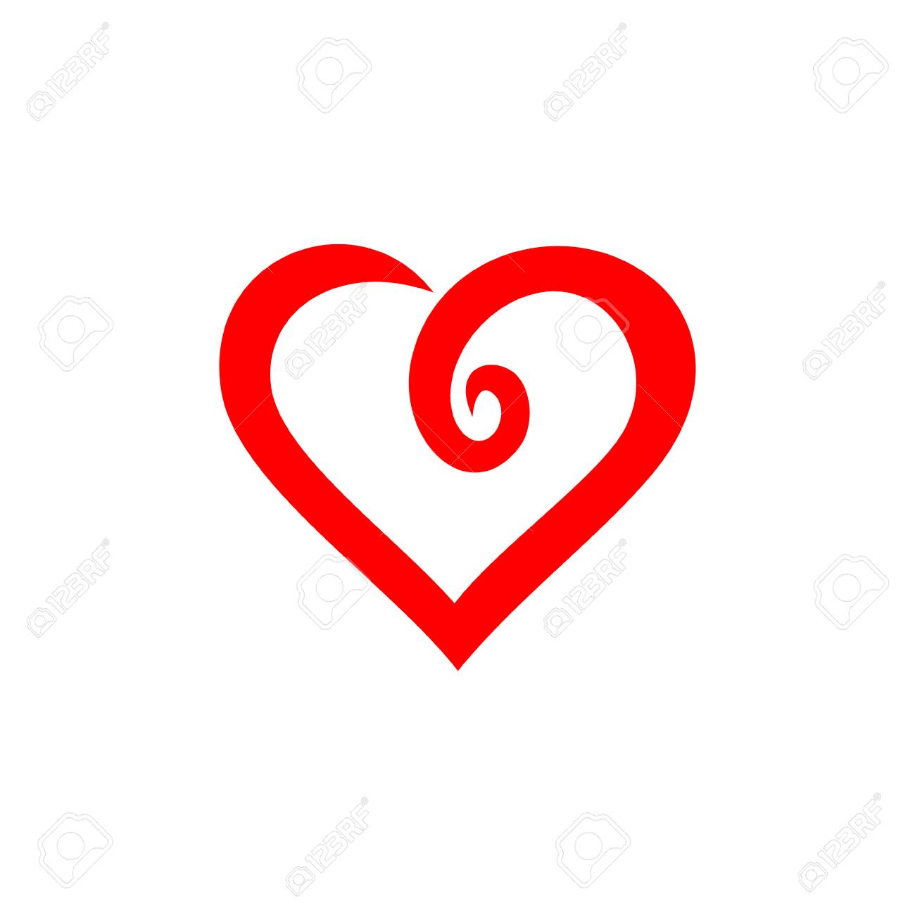 love heart swirl logo royalty free cliparts vectors and stock