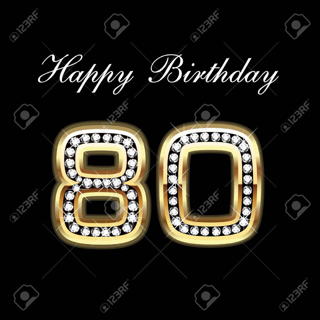 80th happy birthday royalty free cliparts vectors and stock