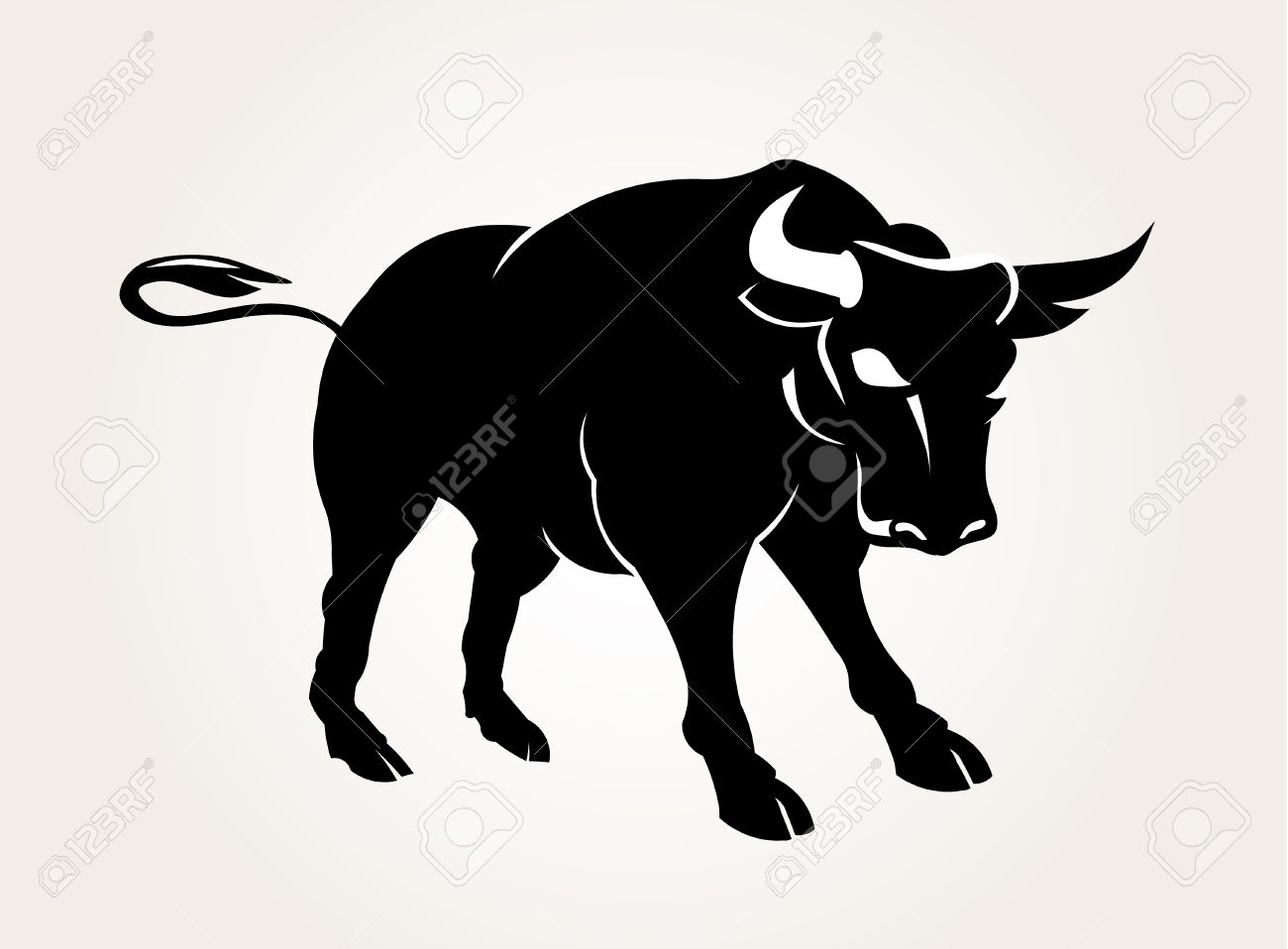 Vector Bull Power Pose Threat Behavior Illustration Royalty Free Cliparts Vectors And Stock Illustration Image 27003971