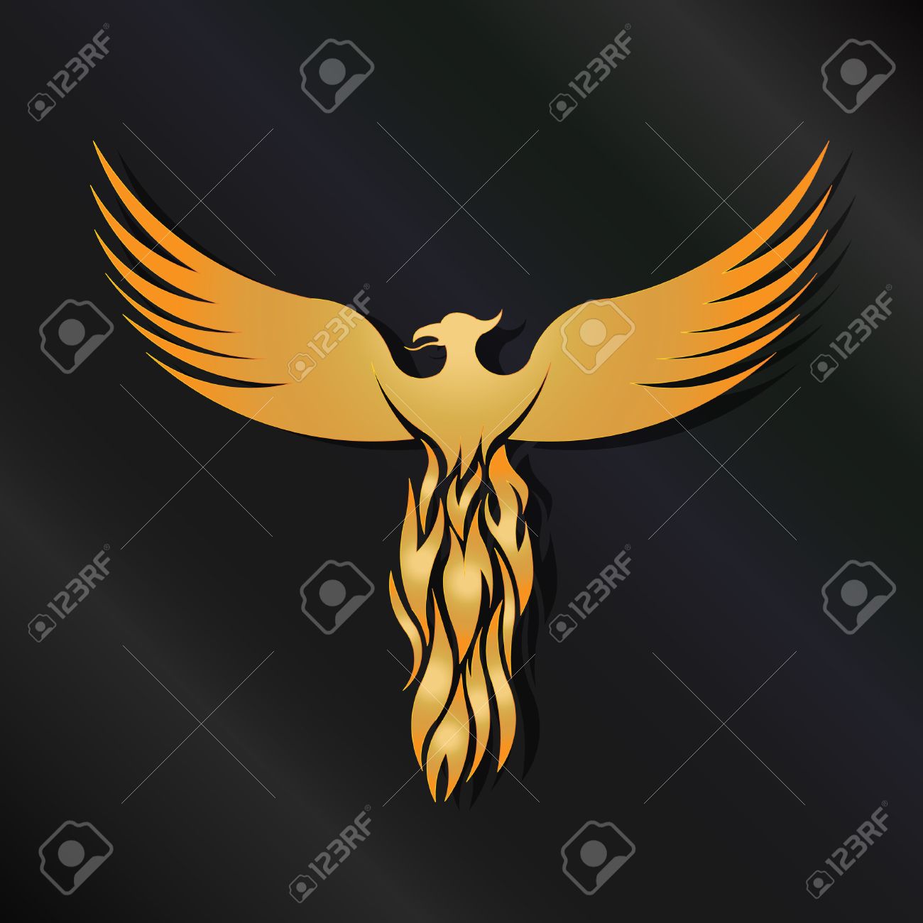golden phoenix bird royalty free cliparts vectors and stock