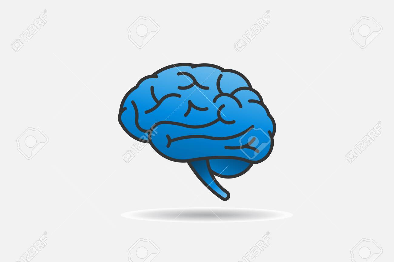 脳ロゴシンプルな線と曲線 ベクトル設計 のイラスト素材 ベクタ Image 131002723