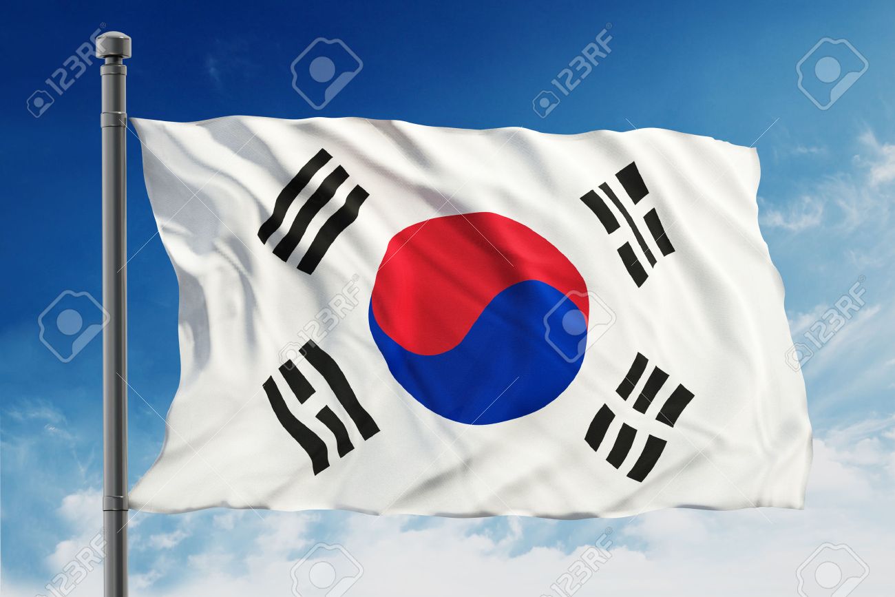 青い空を背景に韓国の旗 の写真素材 画像素材 Image 青い空を背景に韓国の旗 の写真素材 画像素材 Image