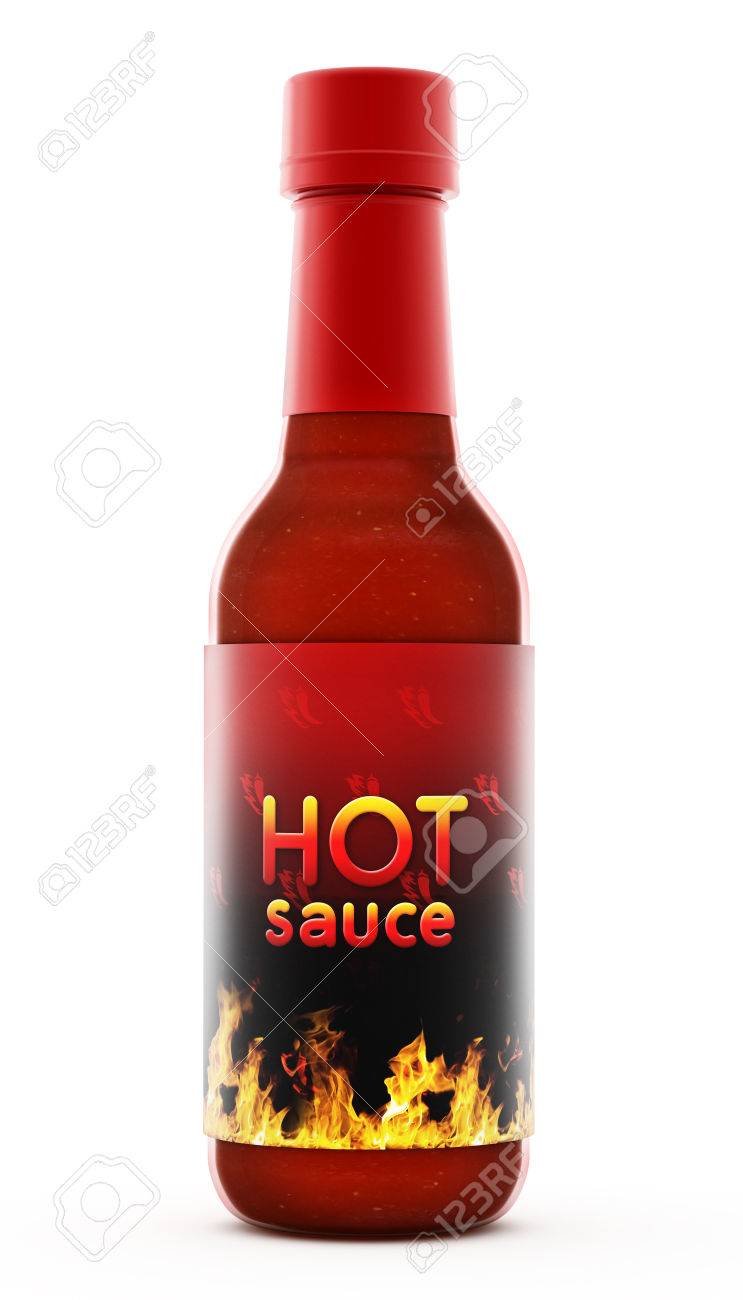 Hot Pepper Sauce Bottle Isolated On White Background 3d Illustration Stock Photo Picture And Royalty Free Image Image 82805255