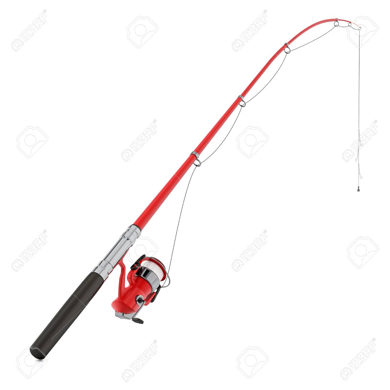 white fishing pole