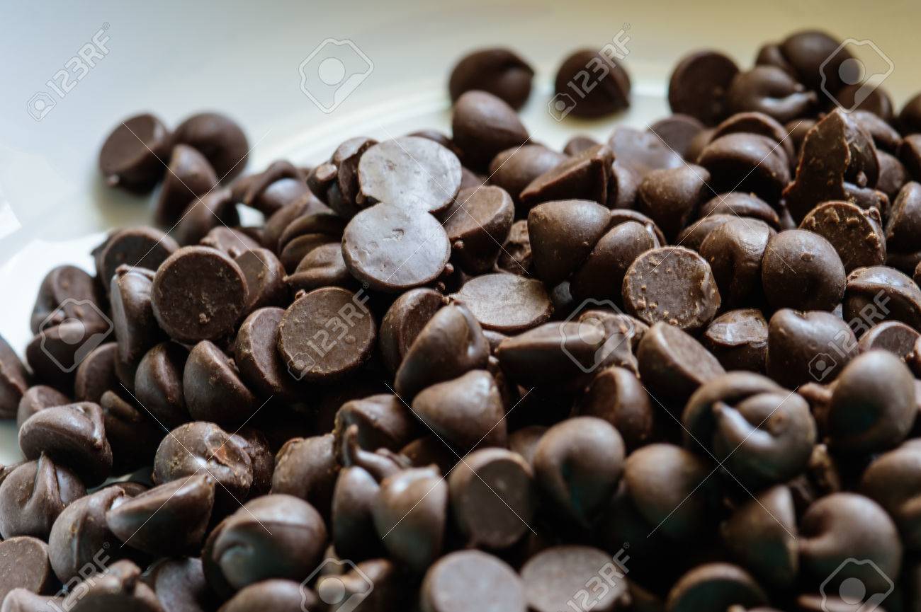 Small Chocolate Chips Stock Photo 