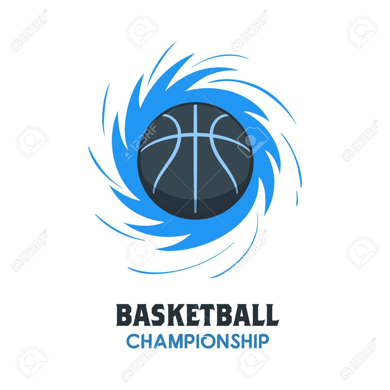 silhouette of basketball ball basketball logo template using