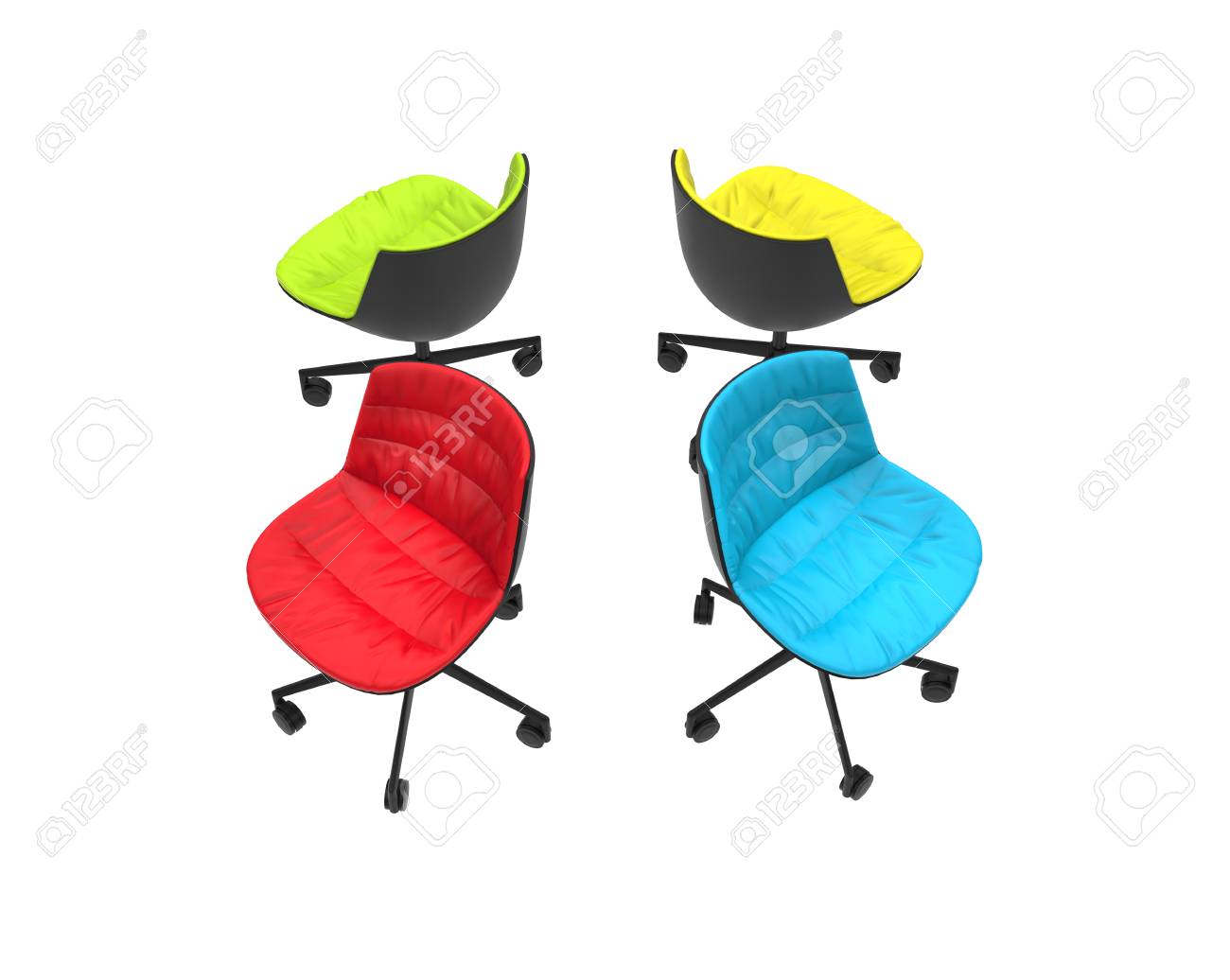 Four Colorful Office Chairs On White Background Top Side View Stock Photo Picture And Royalty Free Image Image Four Colorful Office Chairs On White Background Top Side View Stock Photo Picture And Royalty Free Image Image